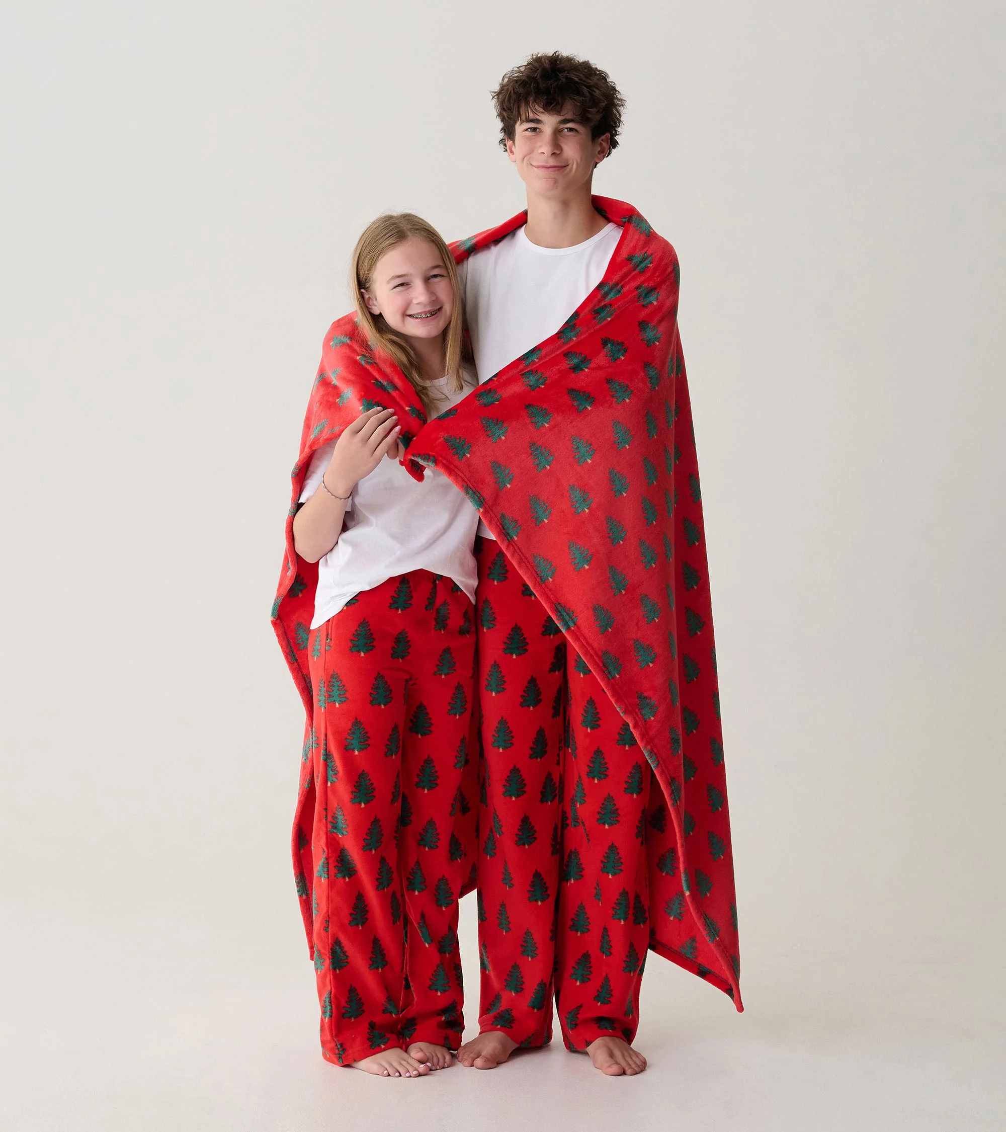 Kids Trees On Red Polar Pants - Image 2