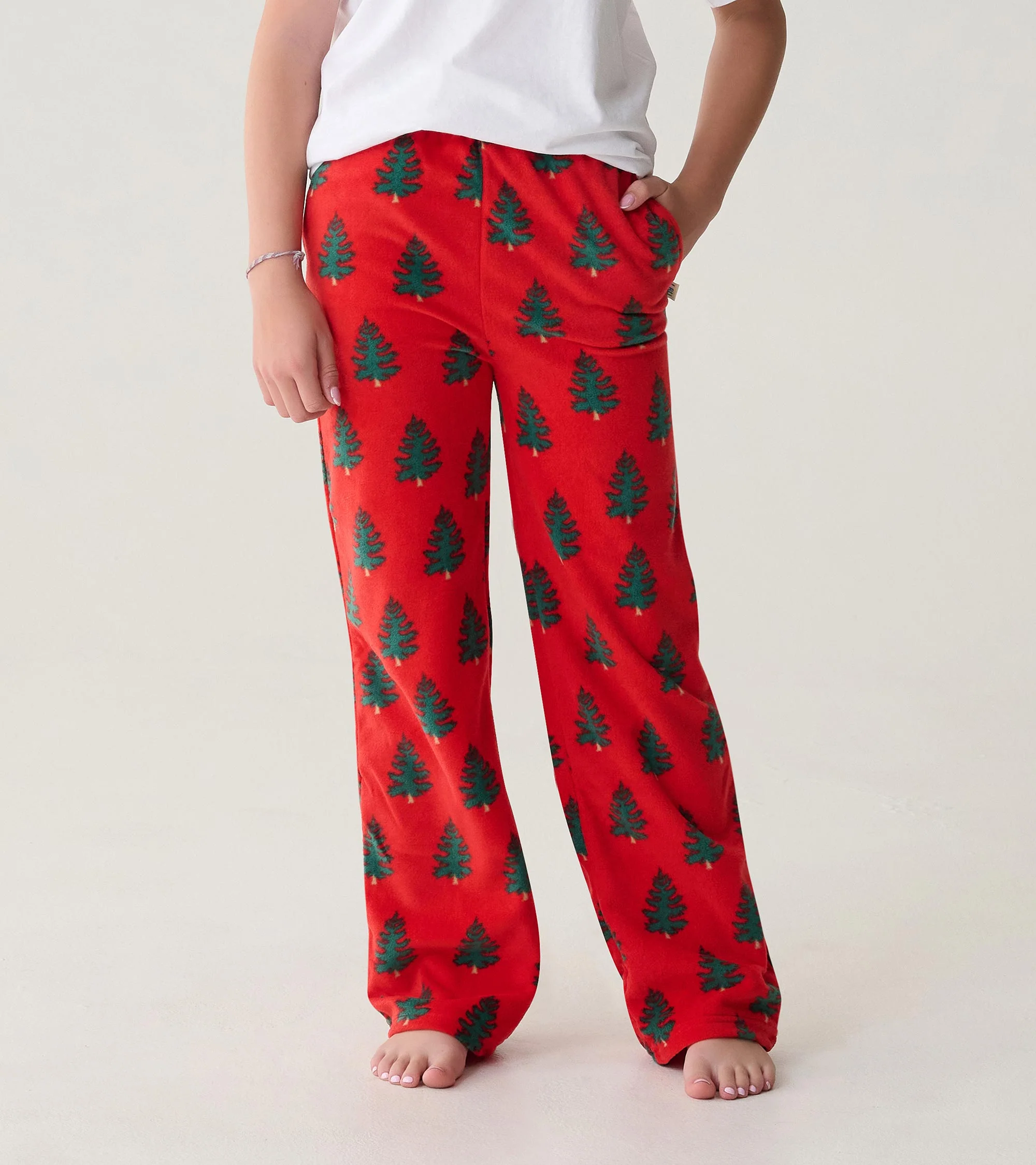 Kids Trees On Red Polar Pants - Image 4
