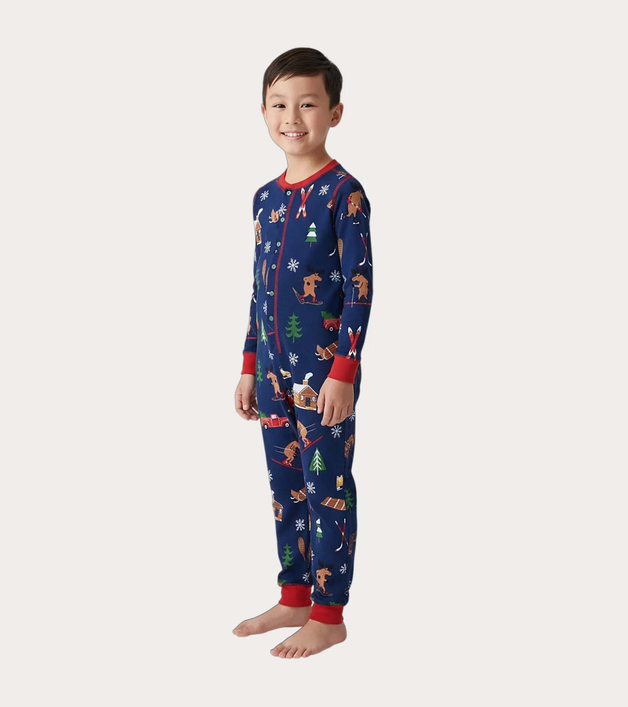 Kids Winter Cabin Onesie - Image 2