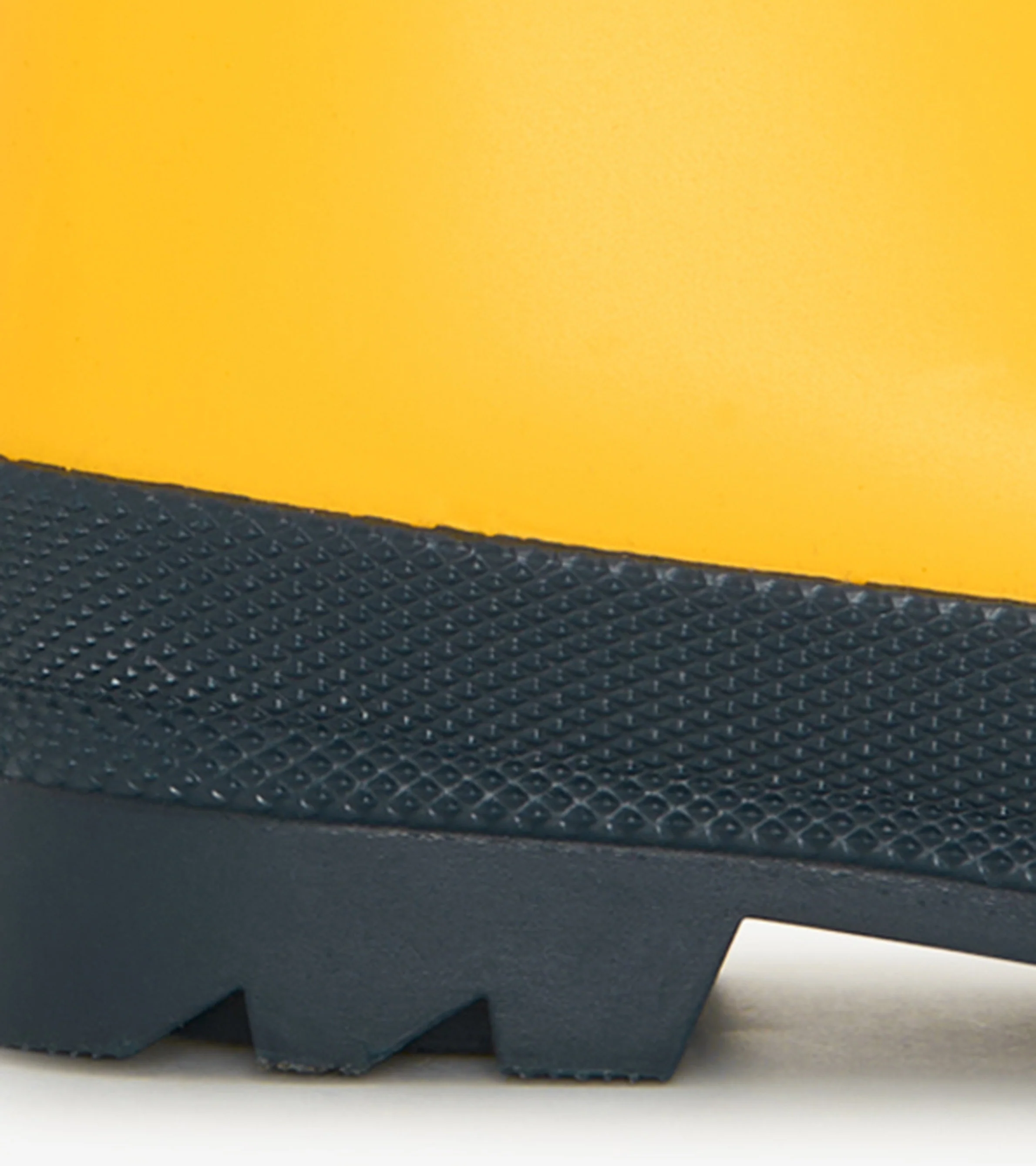 Kids Yellow & Navy Matte Rain Boots - Image 5