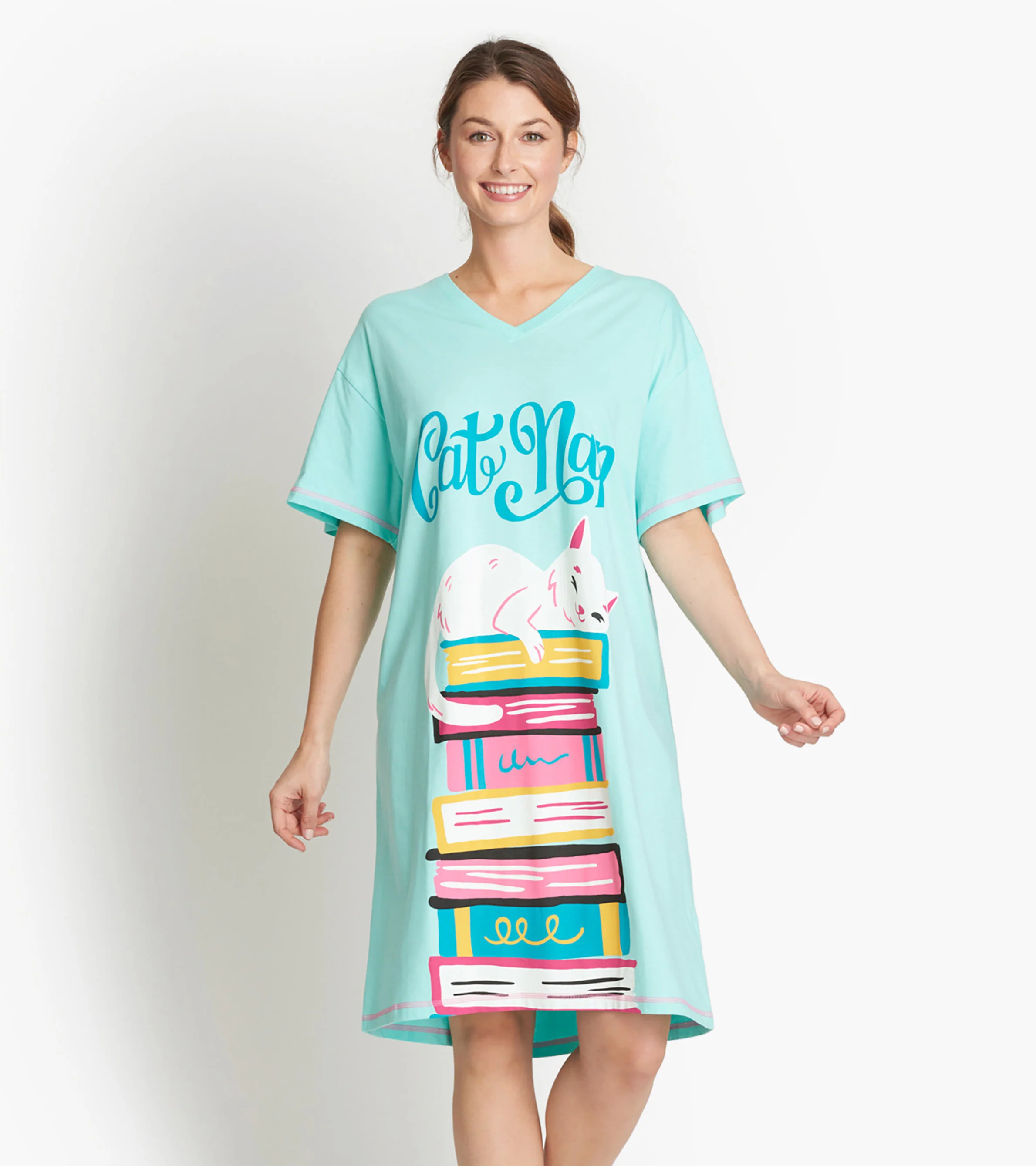 Cat Nap Women's Cotton Sleepshirt