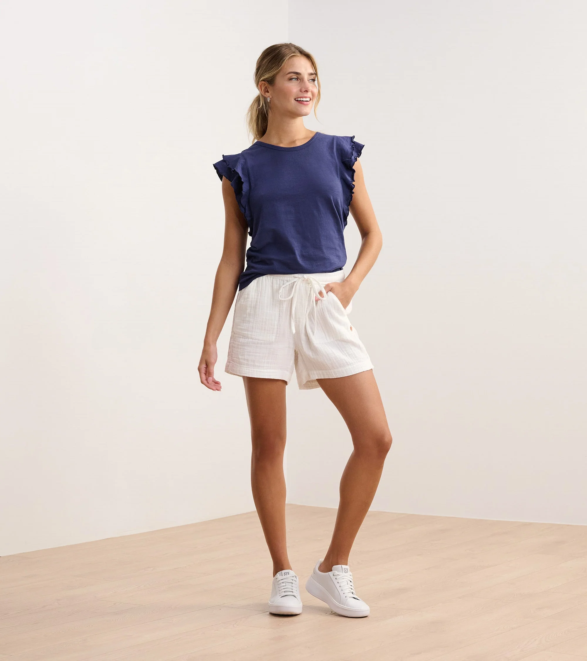 Layered Sleeve Tank - Patriot Blue - Image 5
