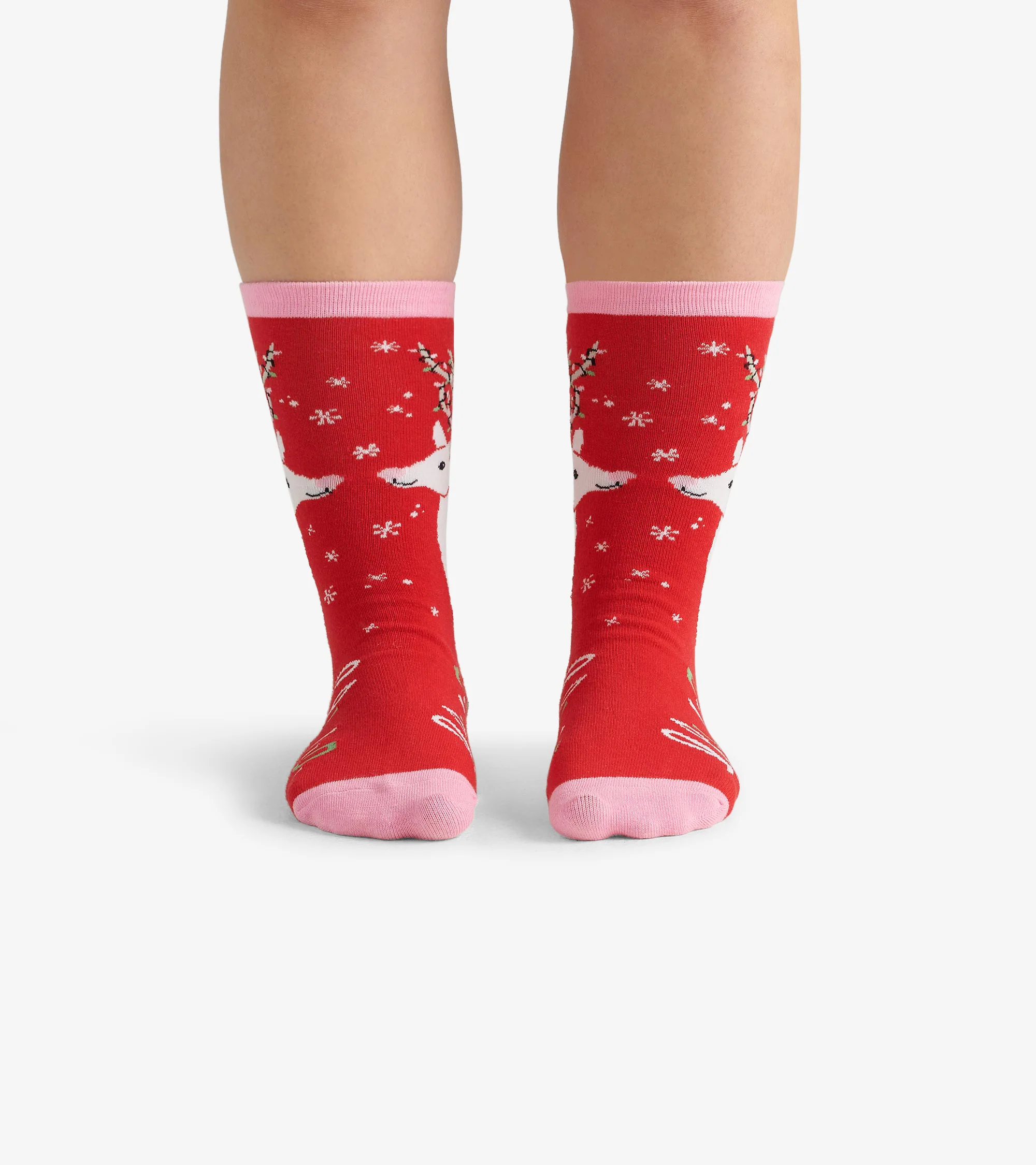Women's Lighten Up Deer Crew Socks - Image 3