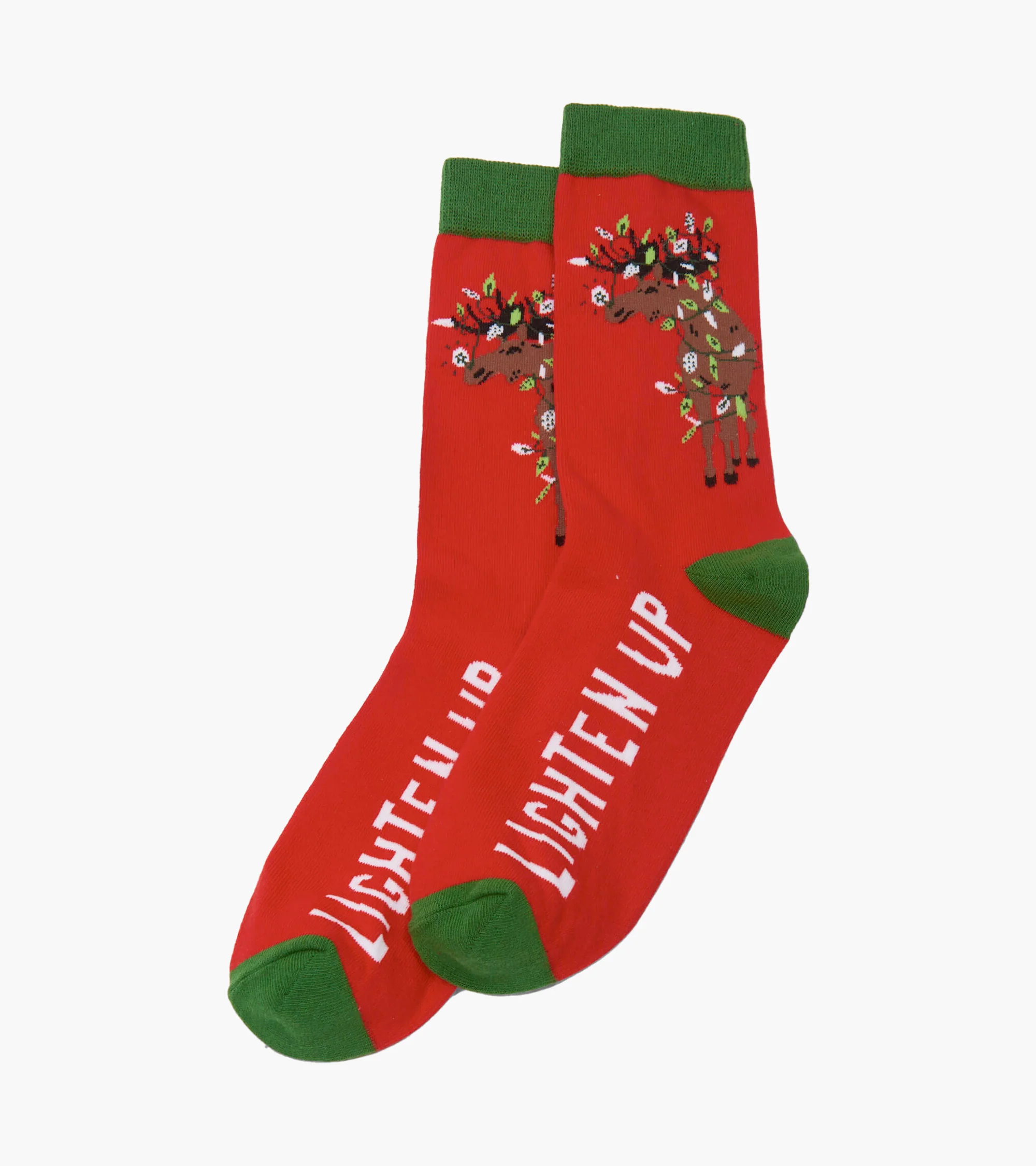 Men's Lighten Up Moose Crew Socks - Image 2