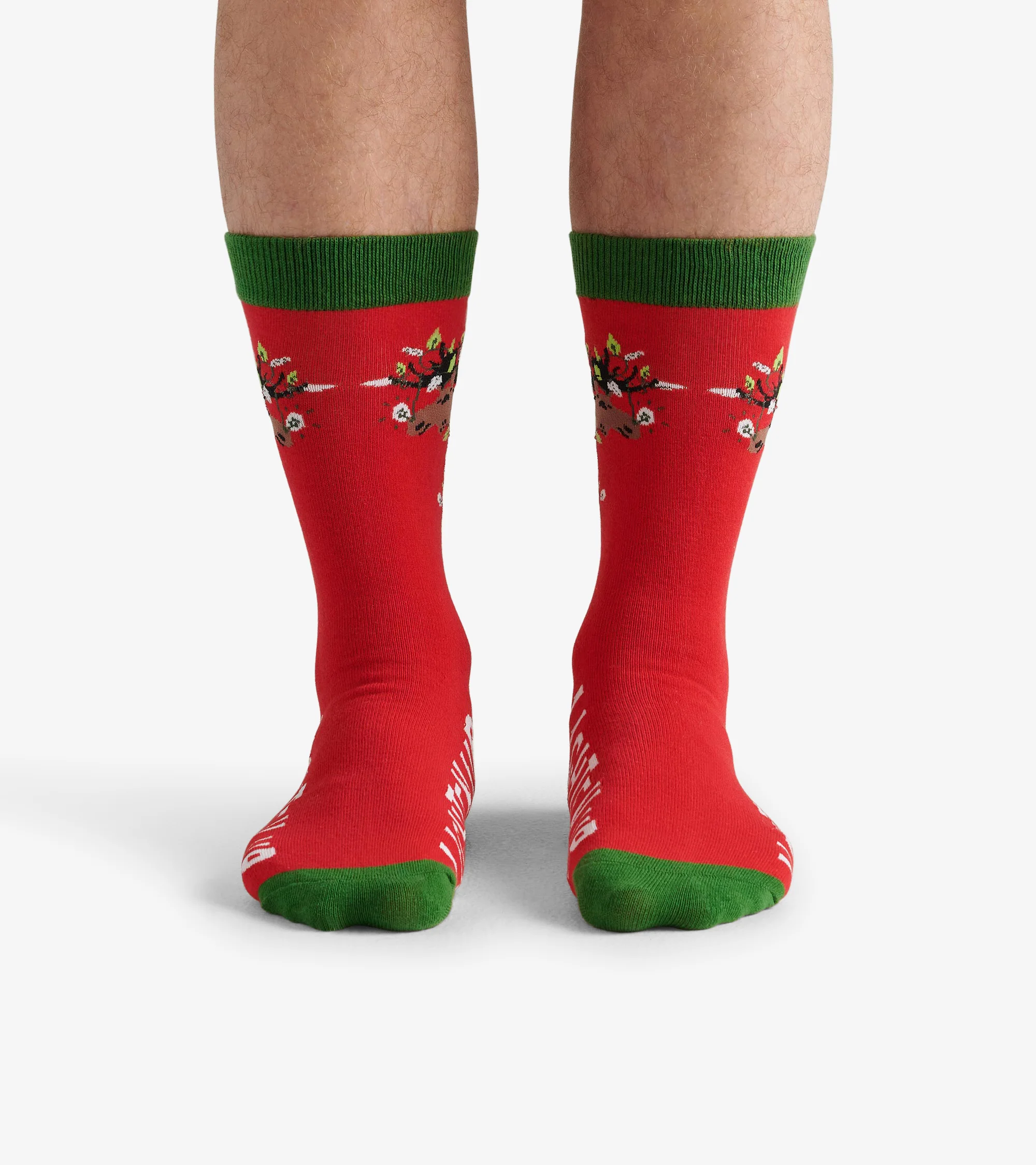 Men's Lighten Up Moose Crew Socks - Image 3