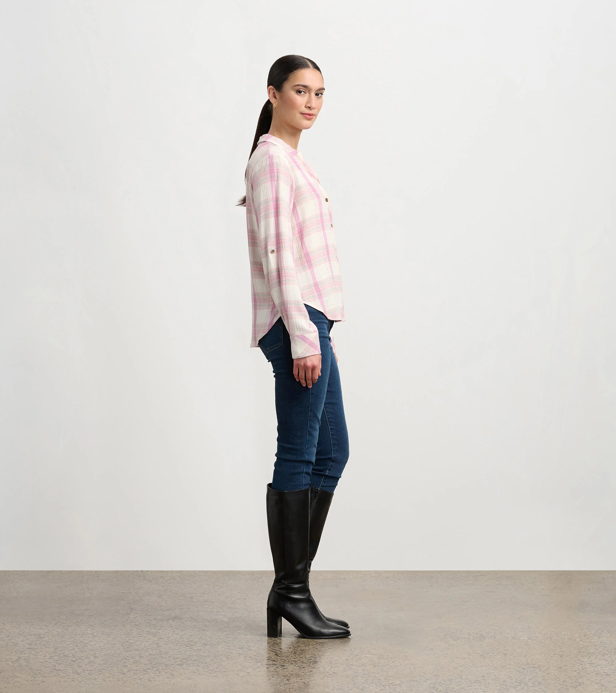 Lila Button Down - Pink Plaid - Image 3