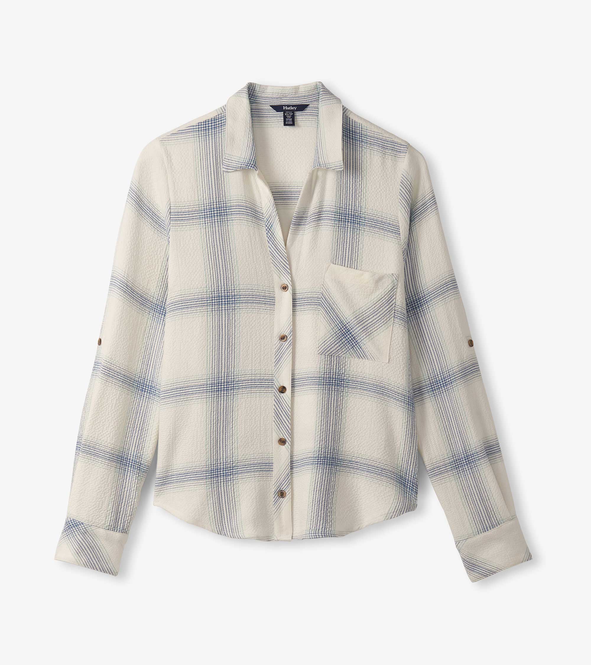 Lila Button Down - Turquoise Plaid - Image 2