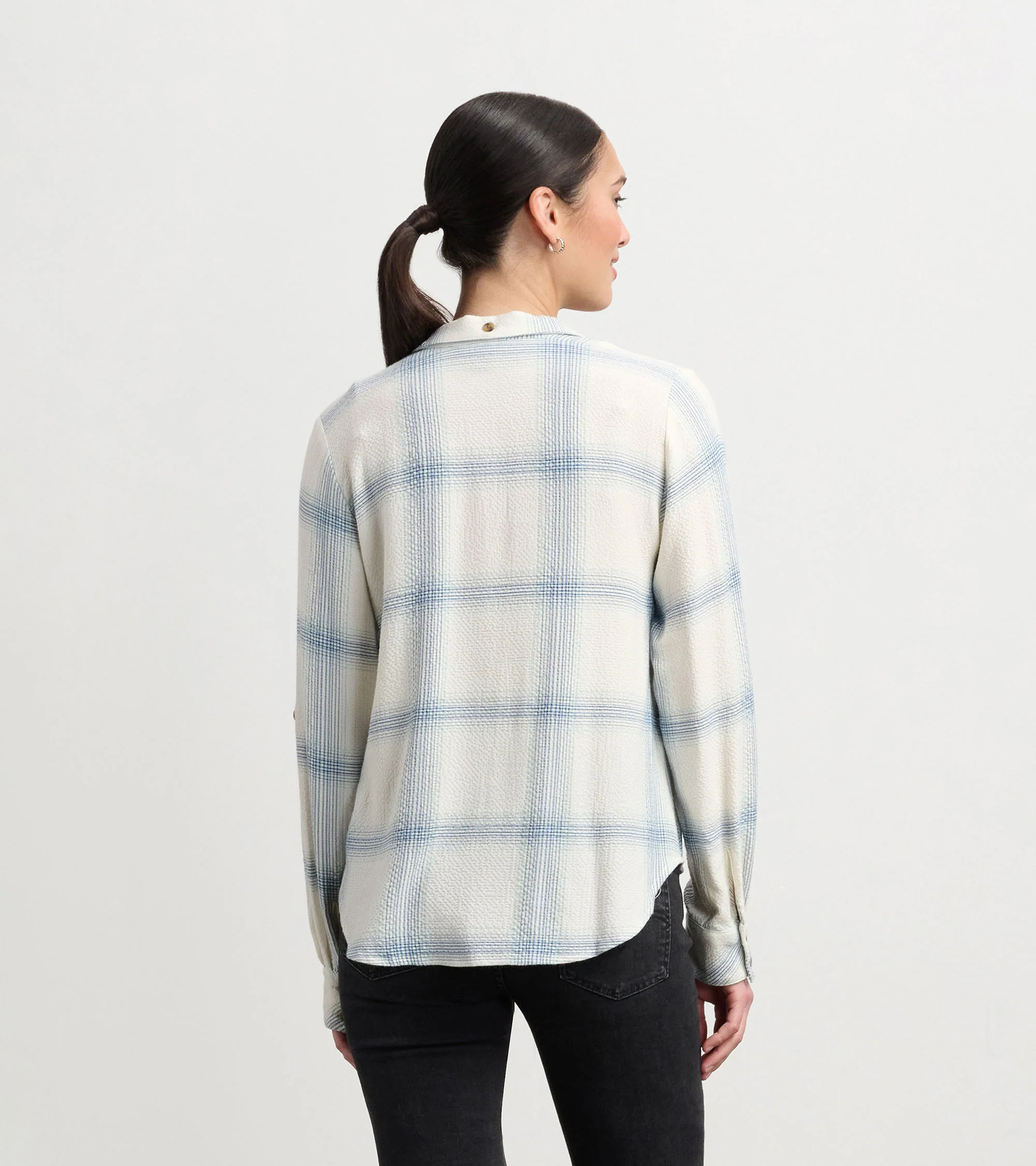 Lila Button Down - Turquoise Plaid - Image 5