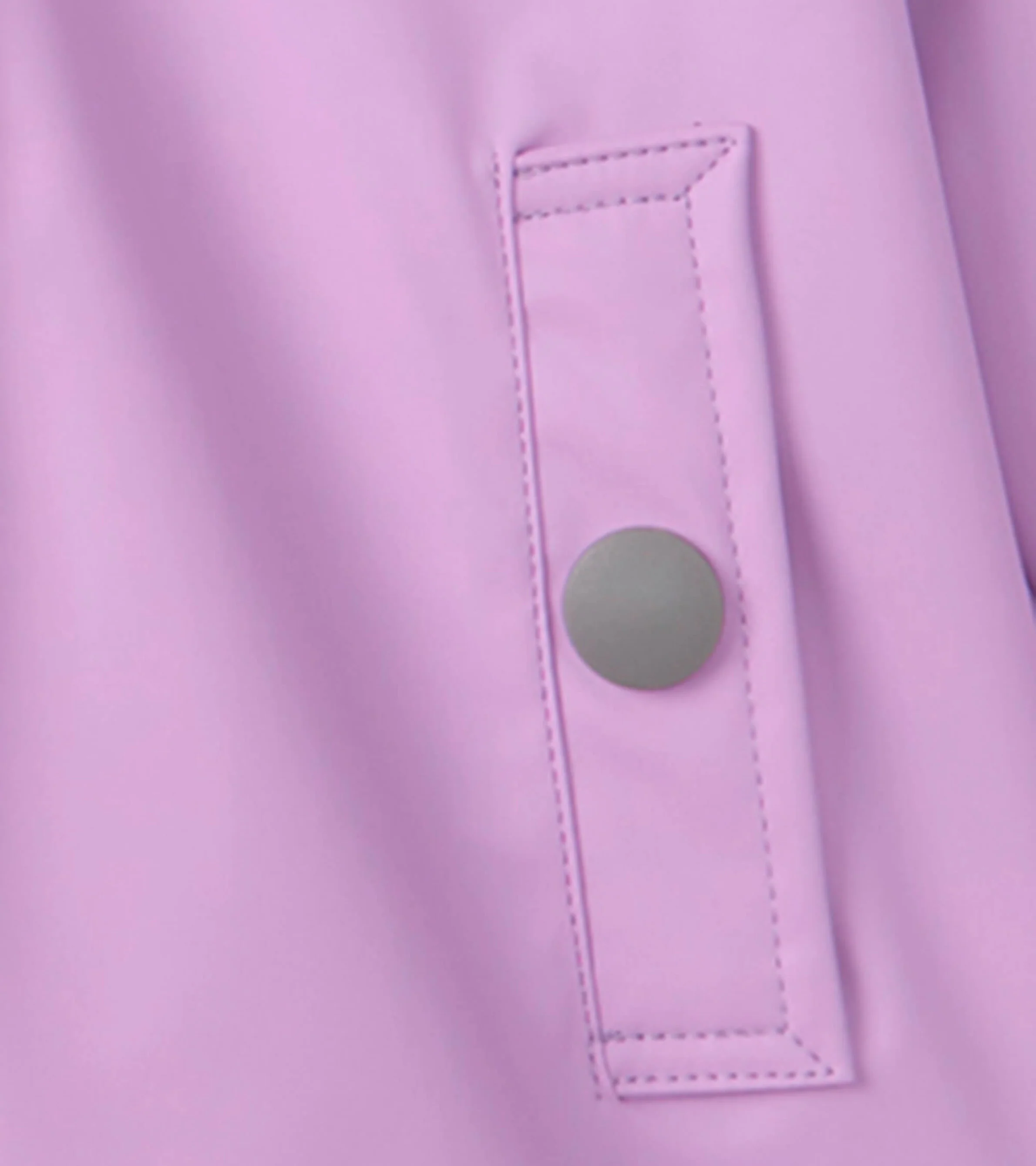 Girls Lilac Button-Up Rain Jacket - Image 8