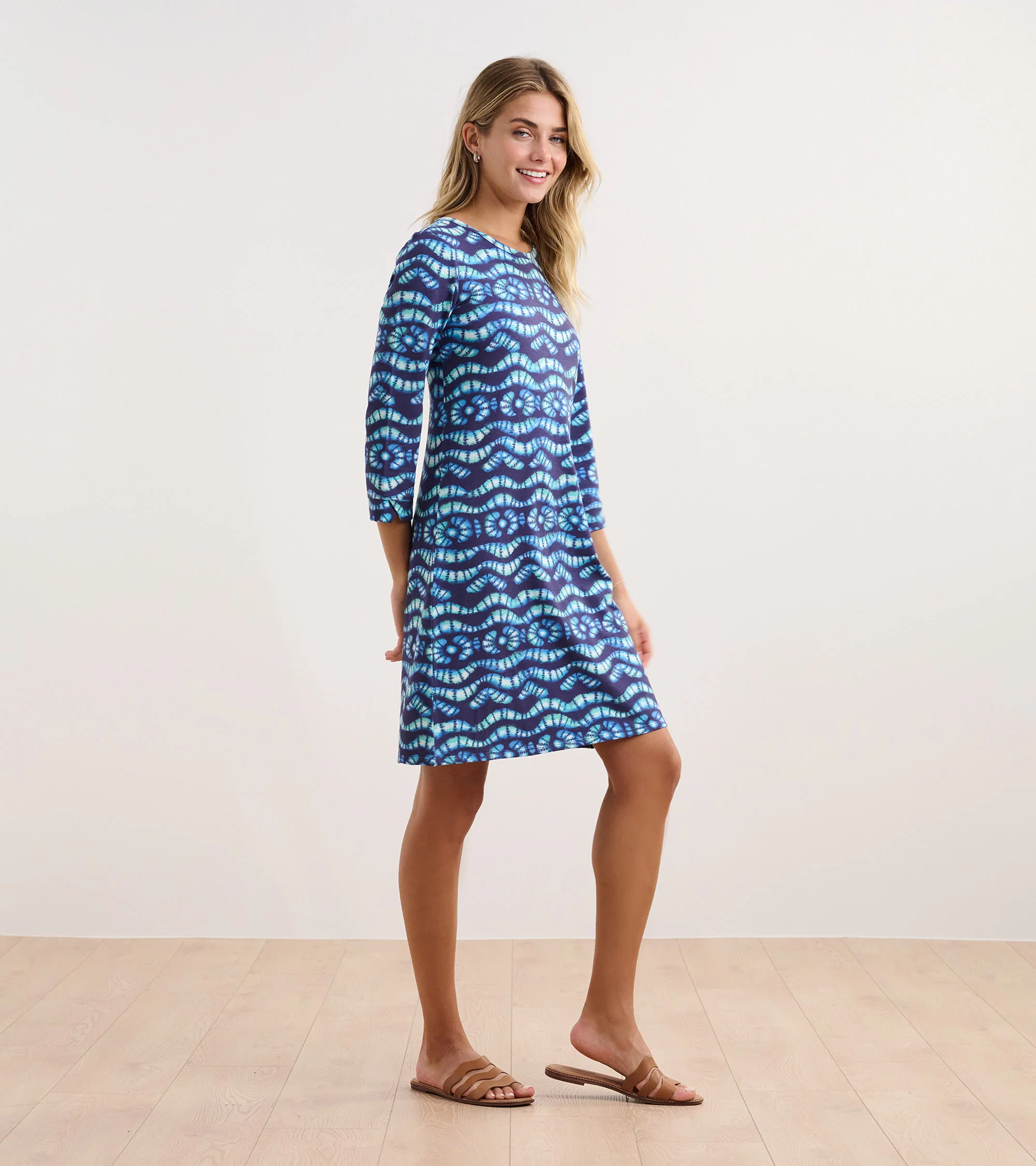 Lily Flare Dress - Shibori Waves - Image 2