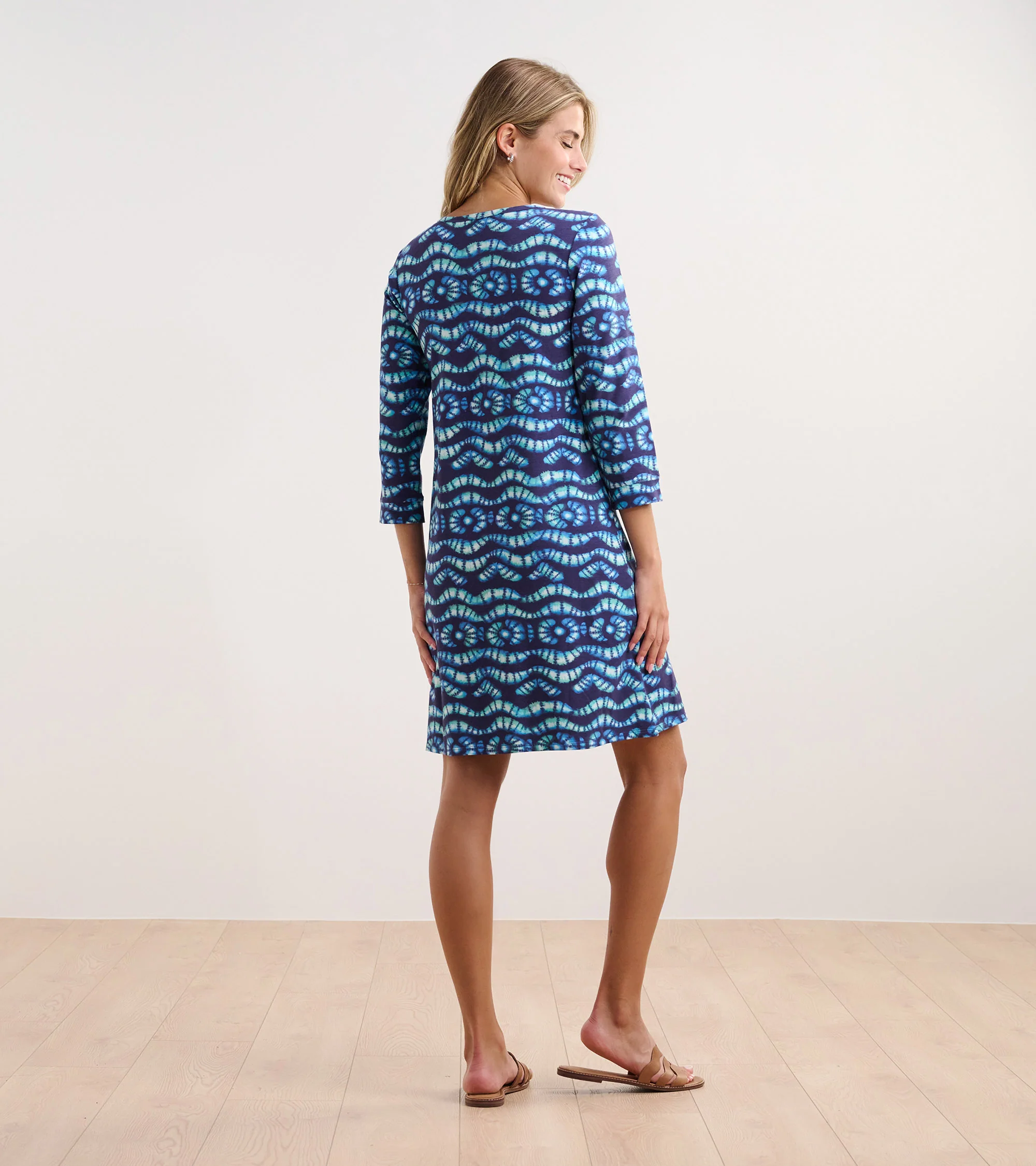 Lily Flare Dress - Shibori Waves - Image 3