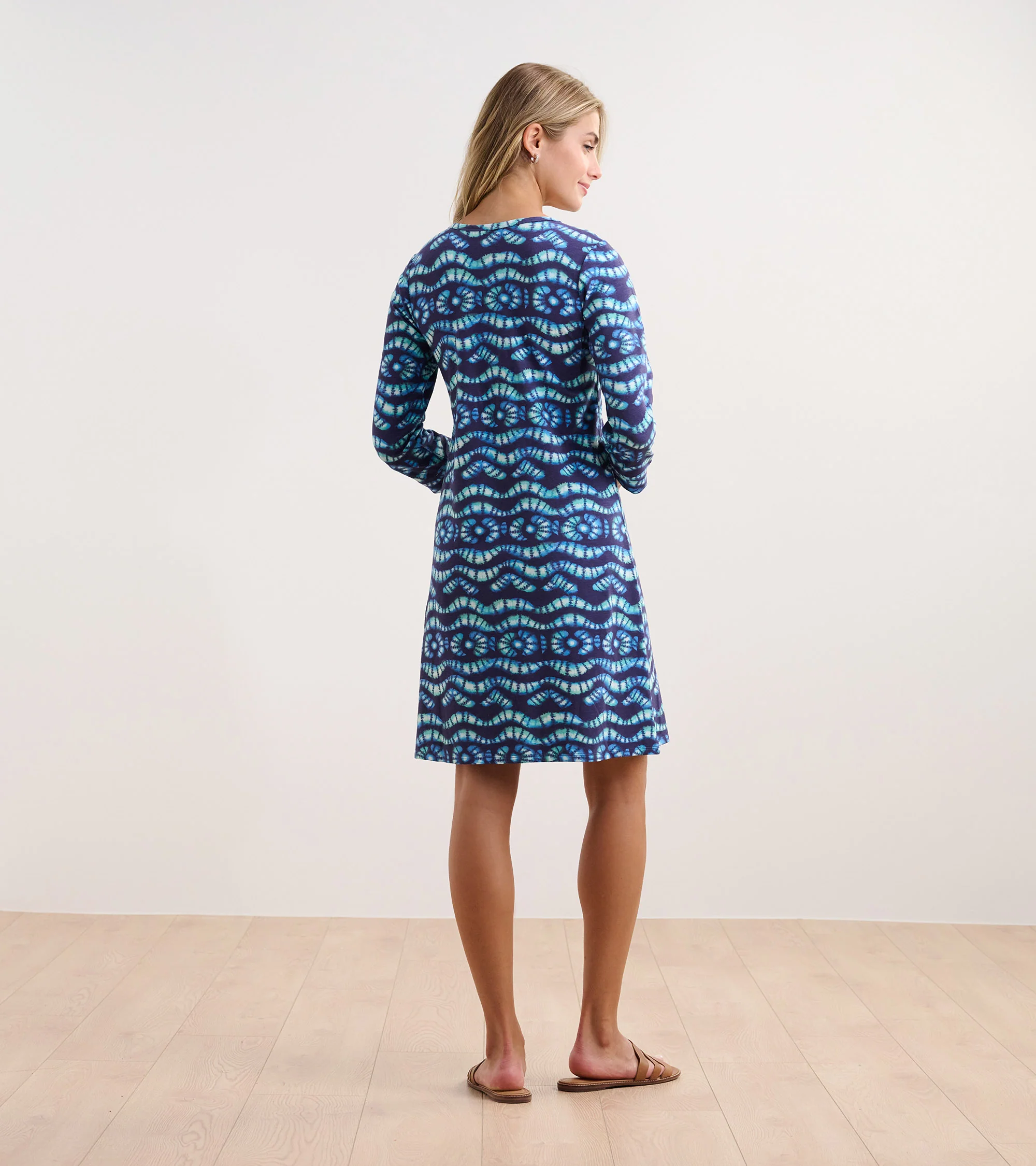 Lily Flare Dress - Shibori Waves - Image 4