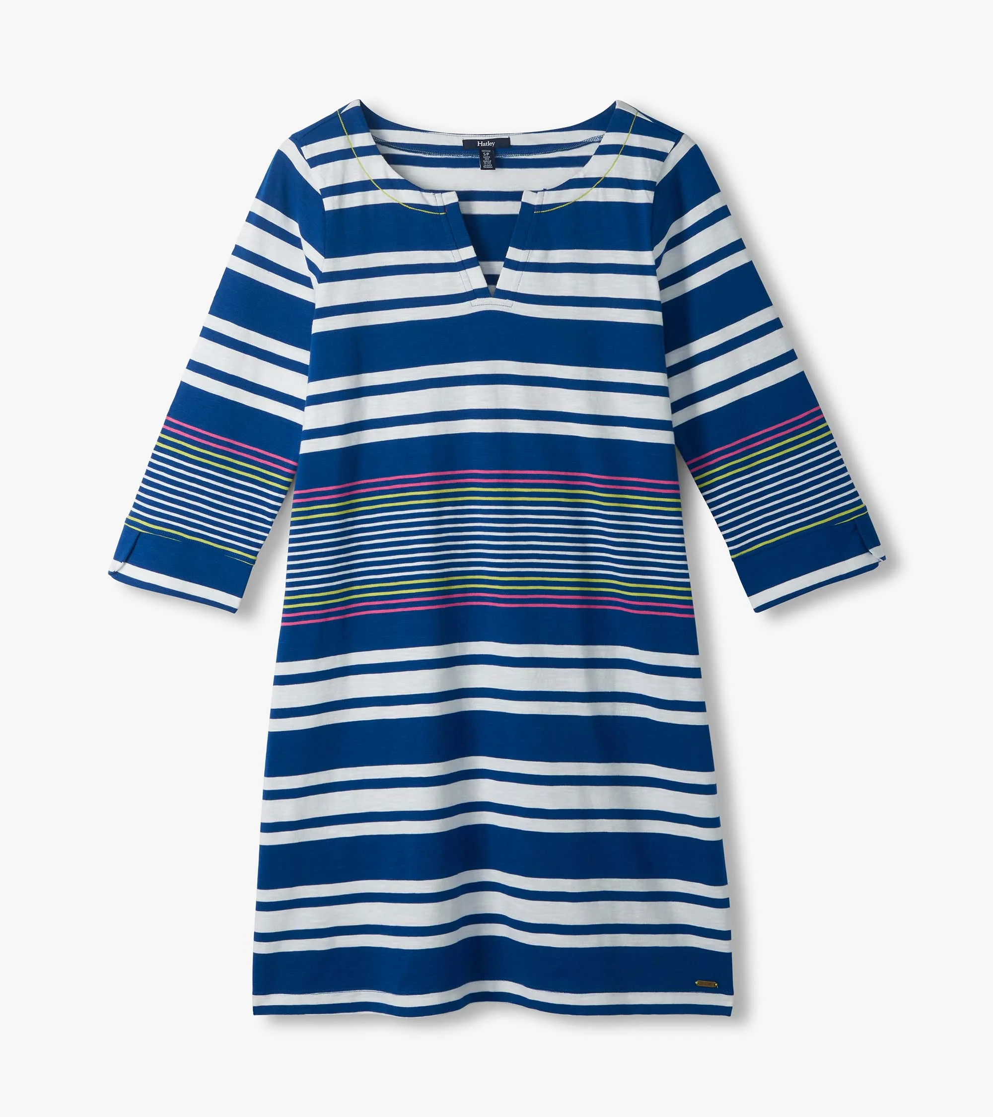 Lily Notch Neck Dress - Cheery Block Stripes - Image 2