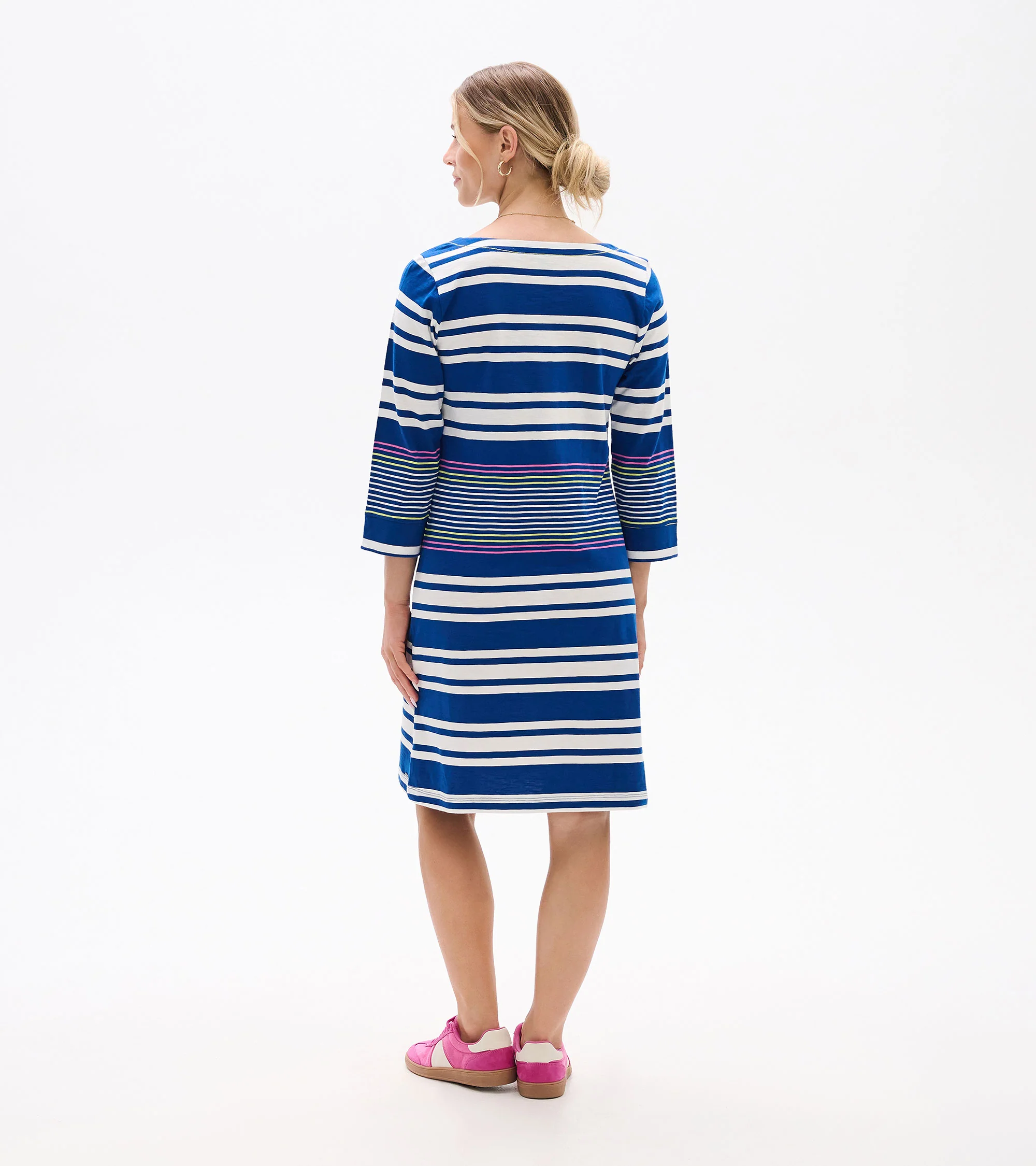 Lily Notch Neck Dress - Cheery Block Stripes - Image 5