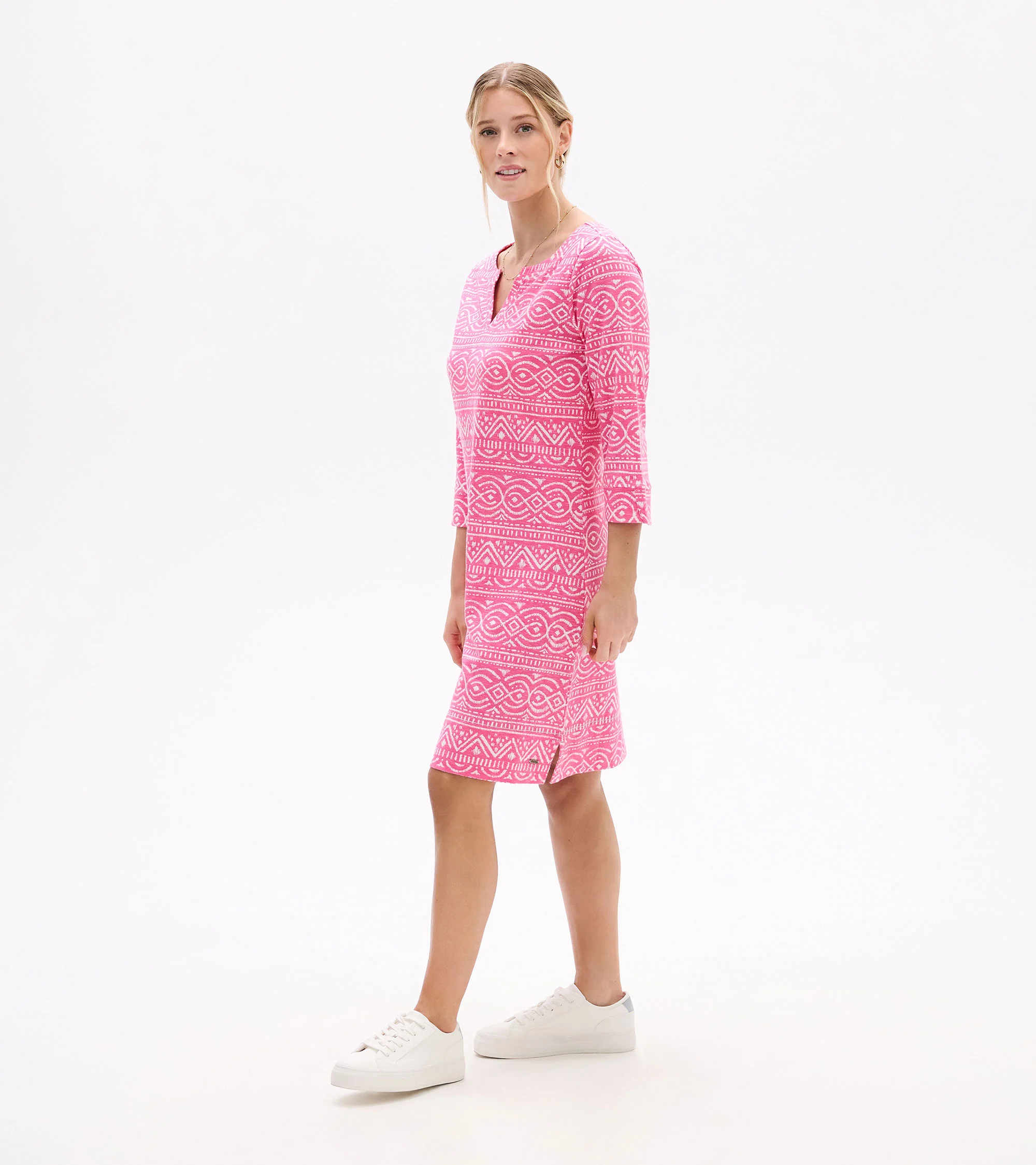 Lily Notch Neck Dress - Sketched Lines - Image 4