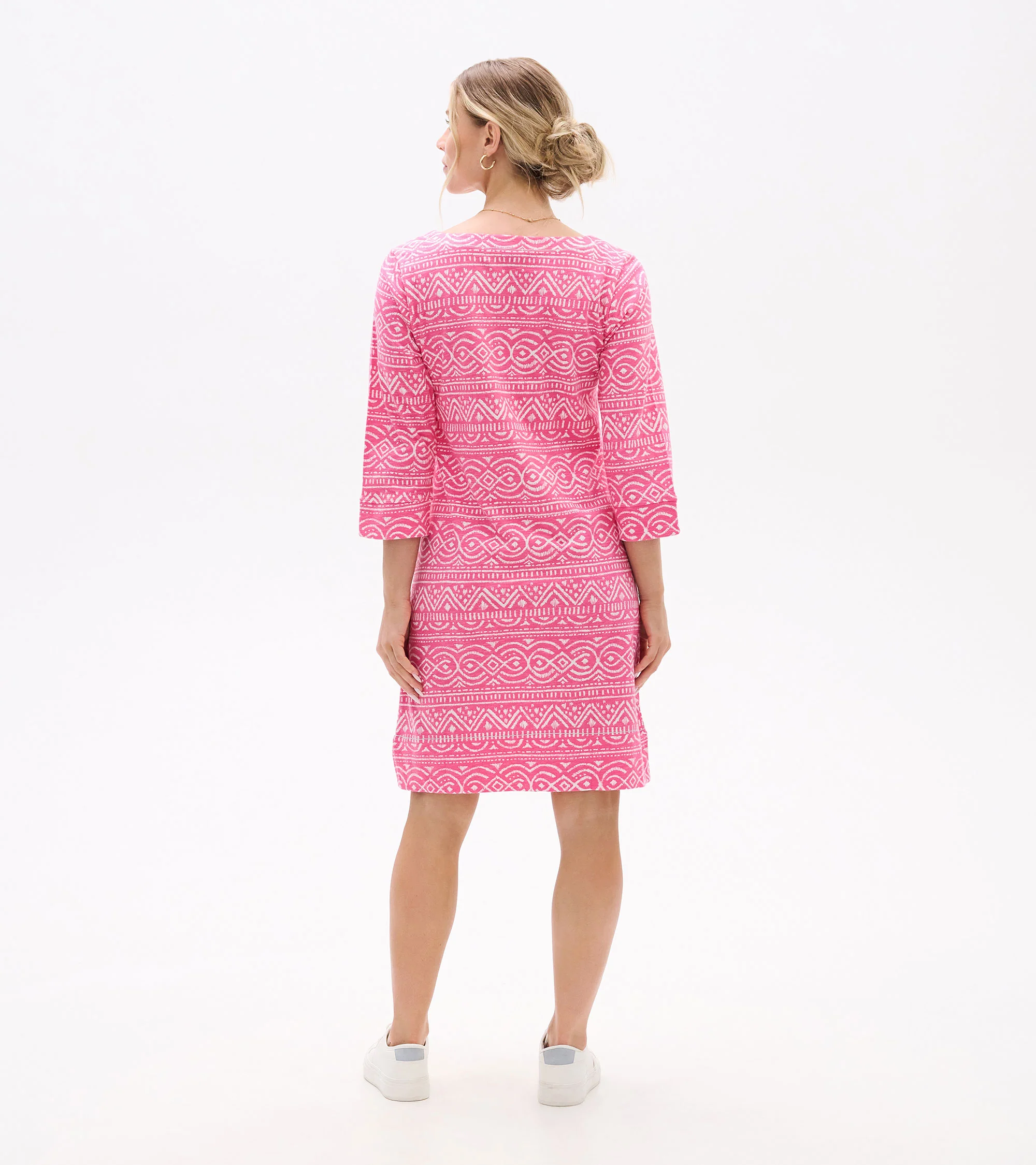 Lily Notch Neck Dress - Sketched Lines - Image 5
