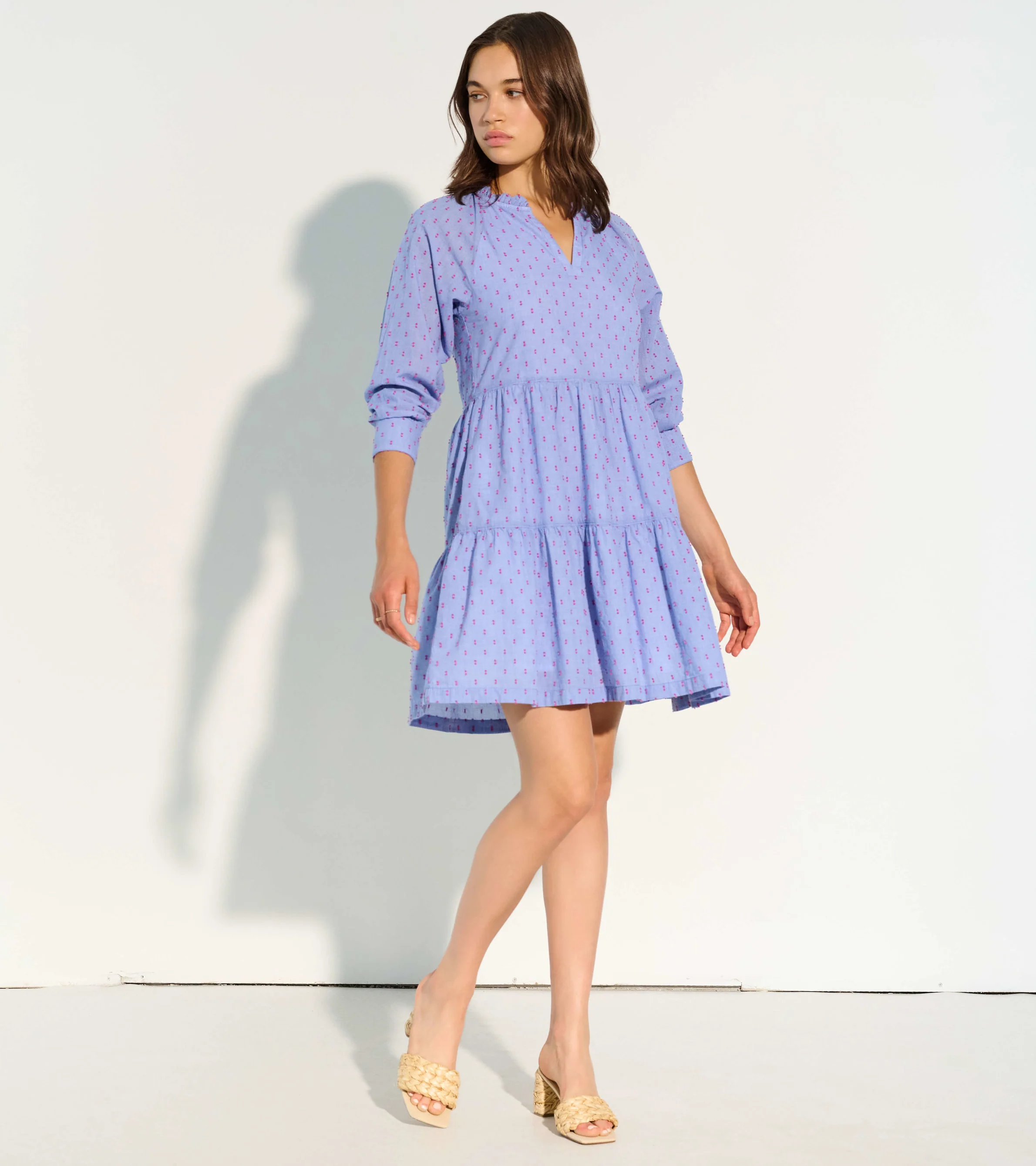 Maddy Dress - Pink Clip Dot - Image 2