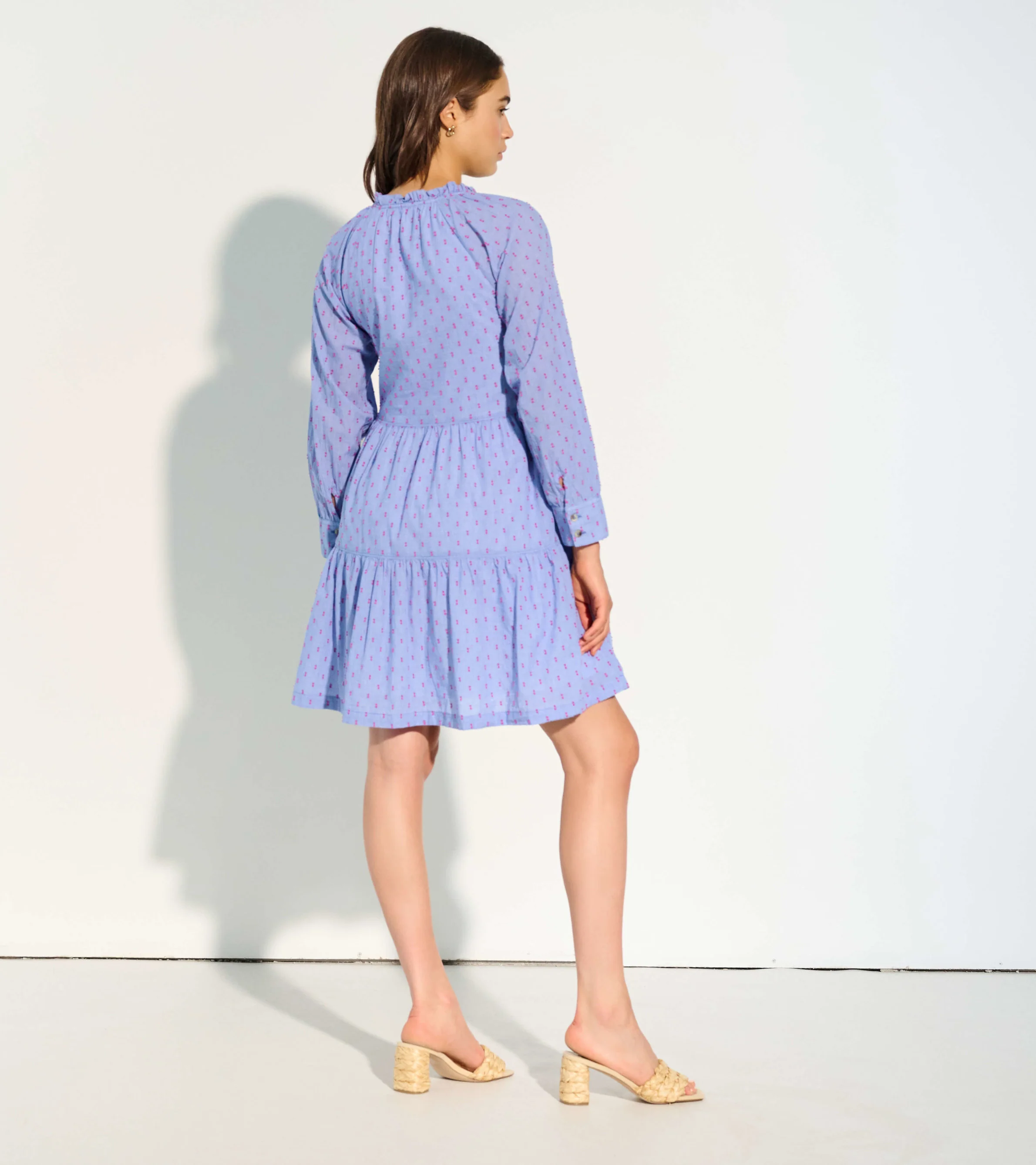 Maddy Dress - Pink Clip Dot - Image 3