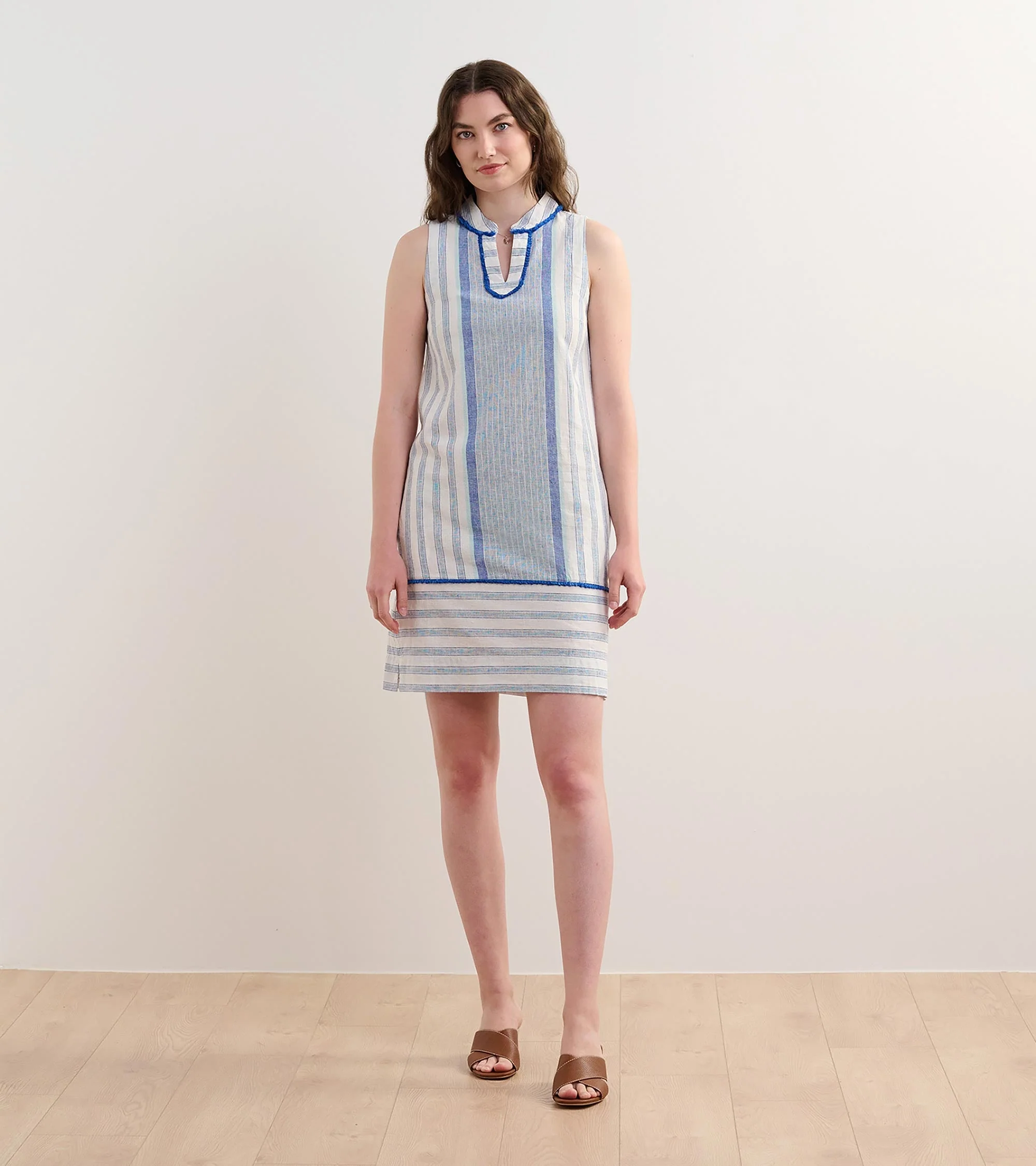 Marin Shift Dress - Blue Stripes - Image 5