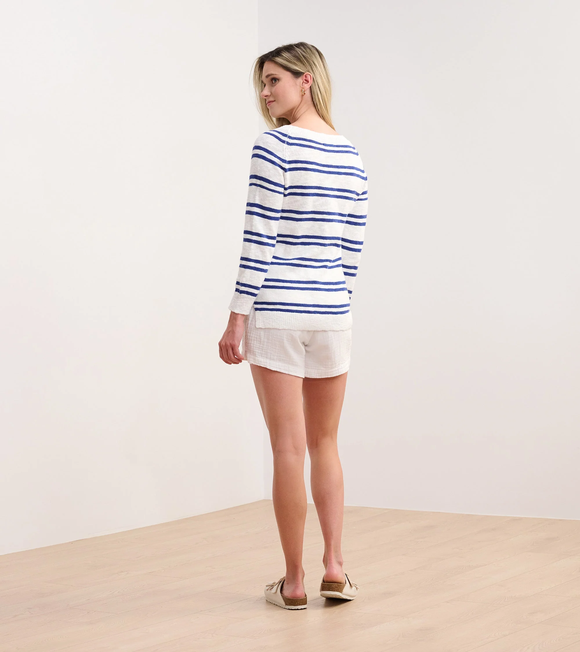 Mariner Sweater - Navy and White Stripes - Image 6