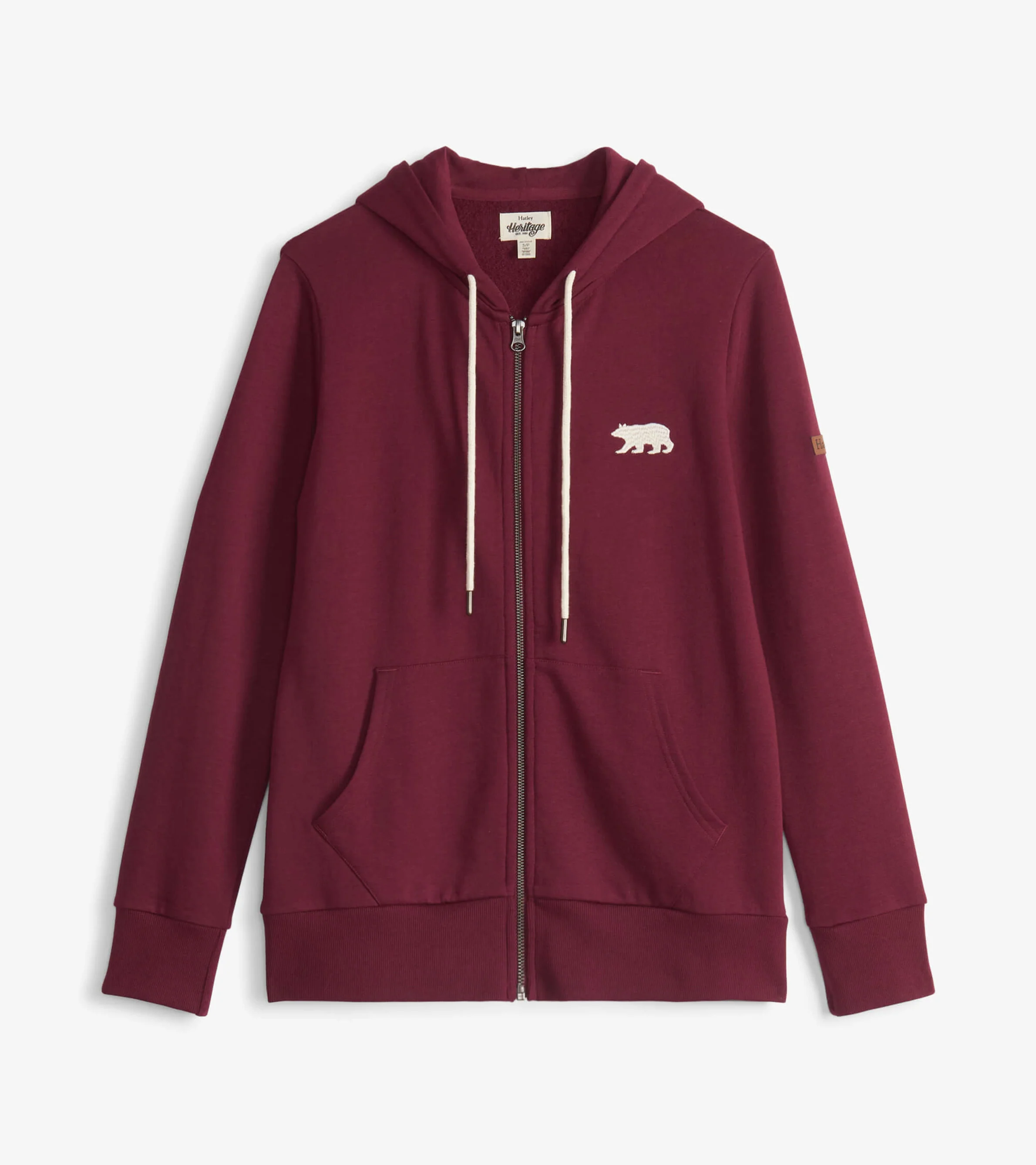Maroon Bear Heritage Women's Full Zip Hoodie - Image 2