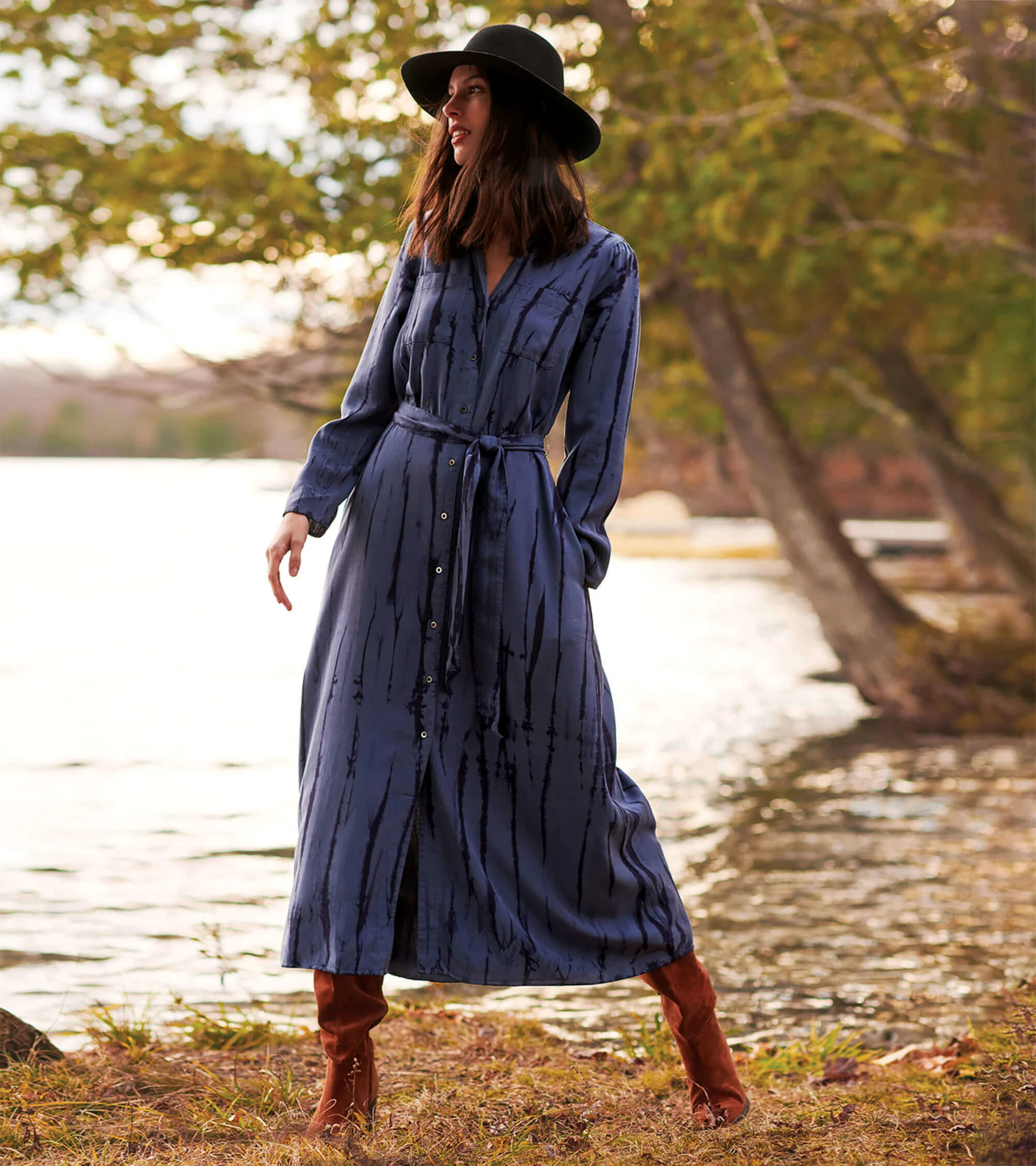 Maxi Shirt Dress - Into the Deep - Image 6