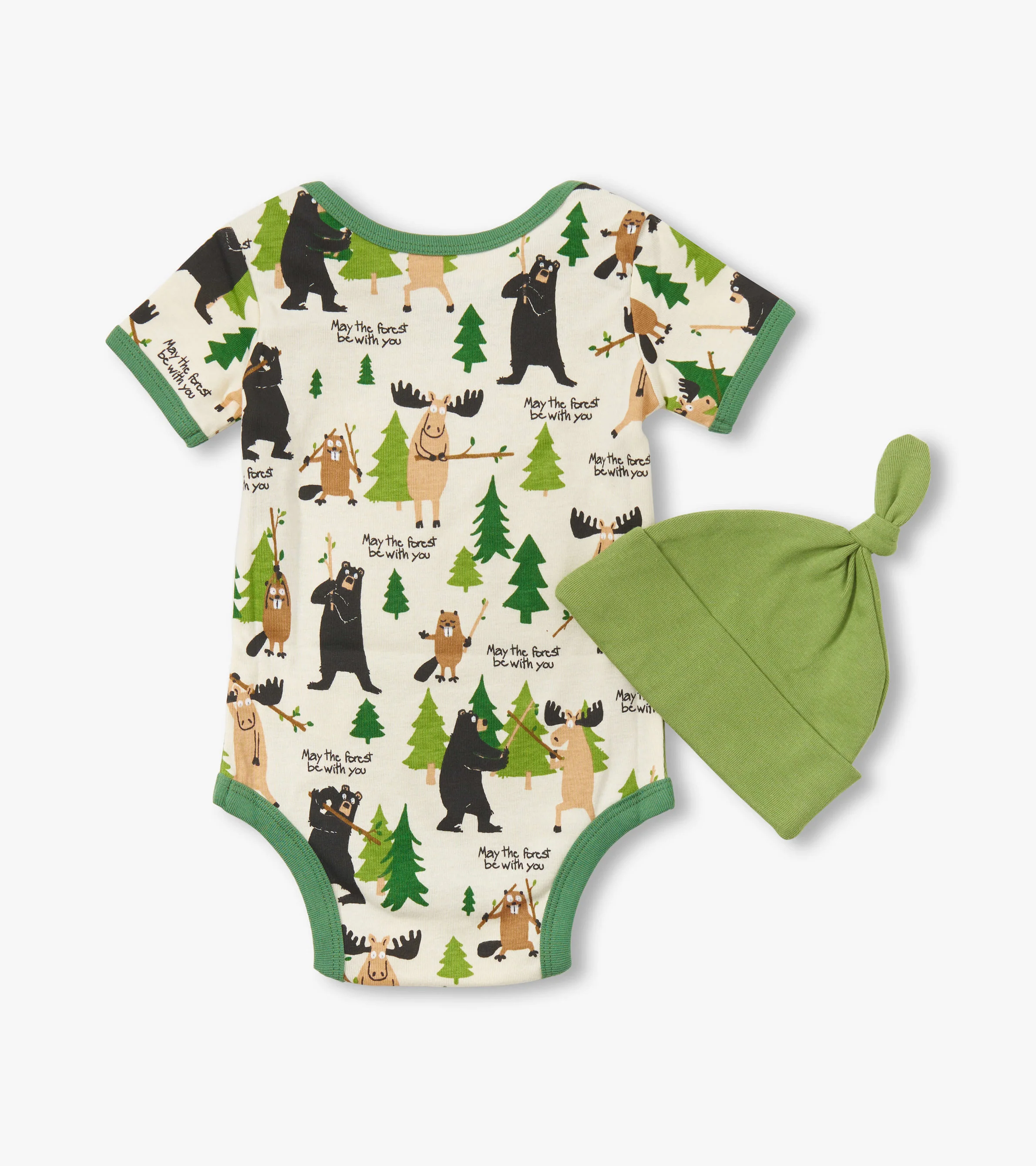 May The Forest Be With You Baby Bodysuit & Hat - Image 2