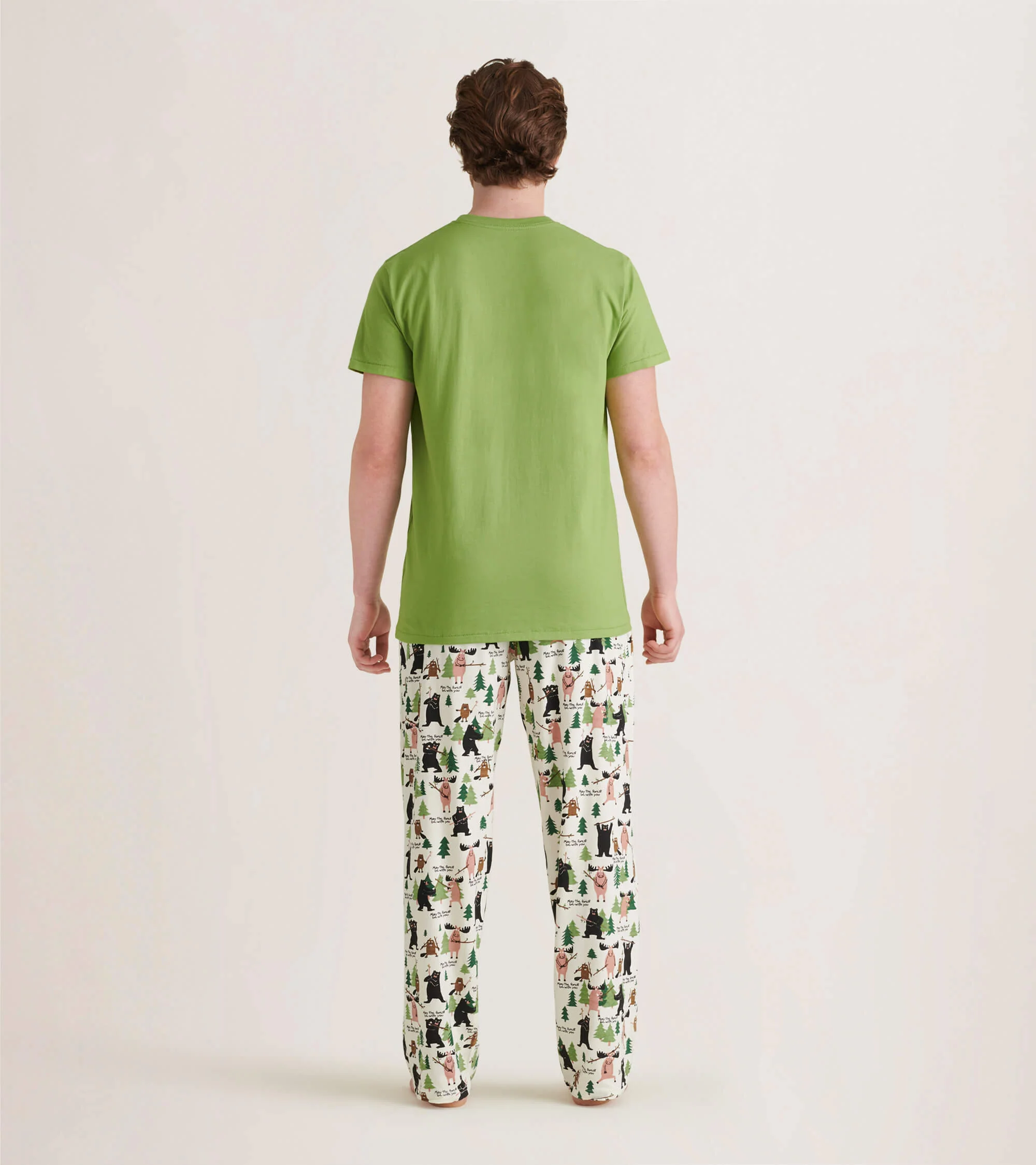 May the Forest Be With You Men's Stretch Cotton Pajama Pants - Image 4