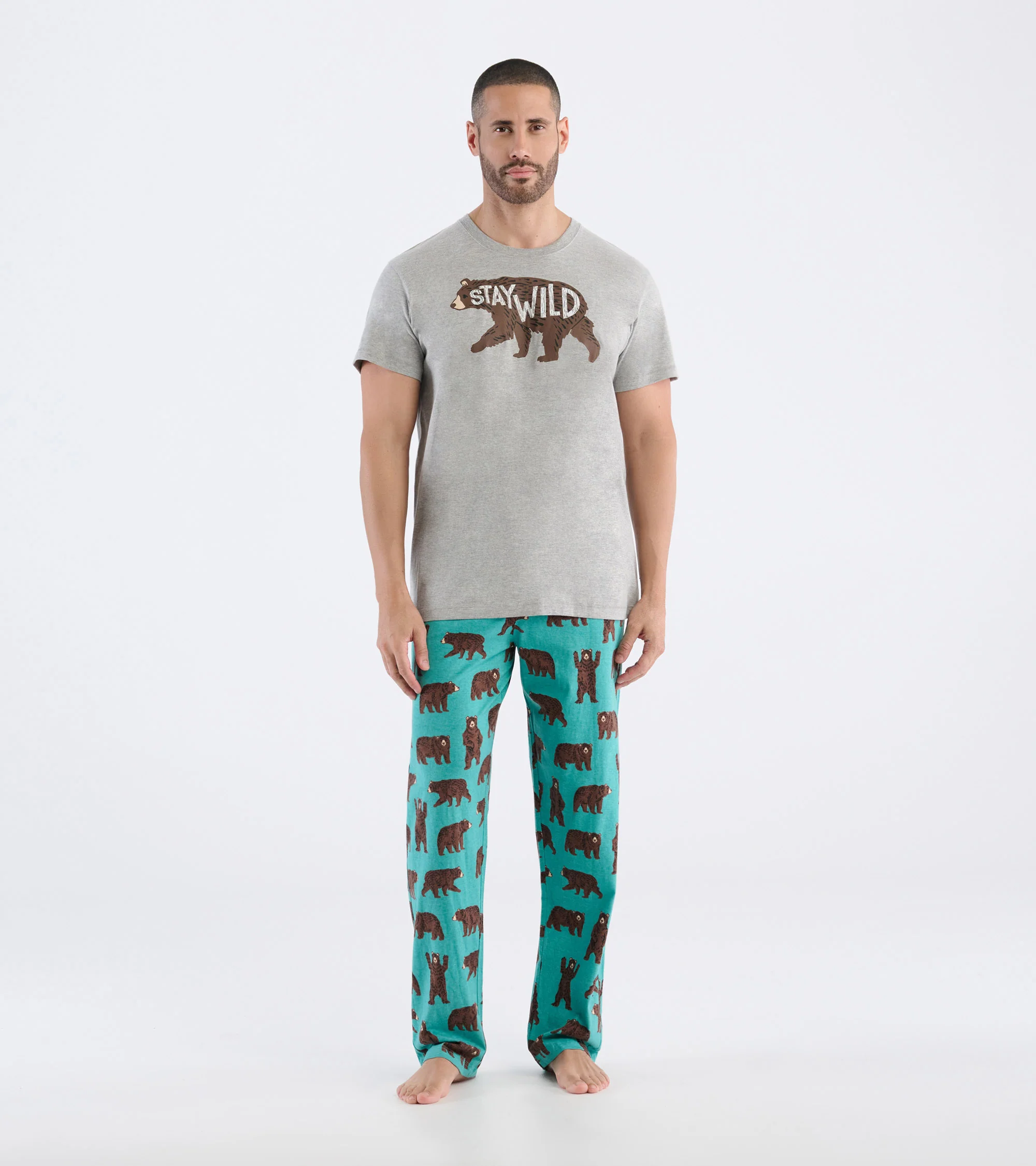 Men's Brown Bears Man Pants - Image 4