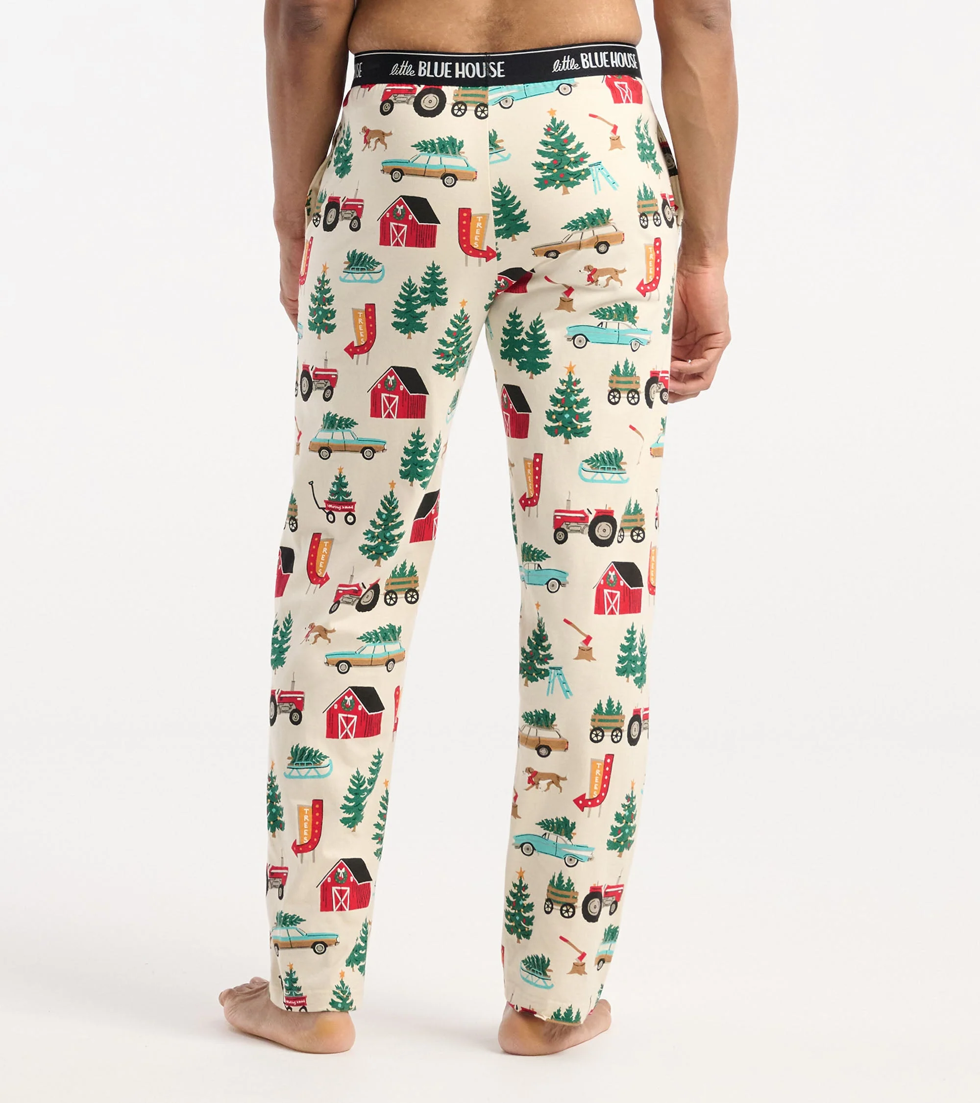 Men's Christmas Tree Farm Cotton Pajama Pants - Image 3