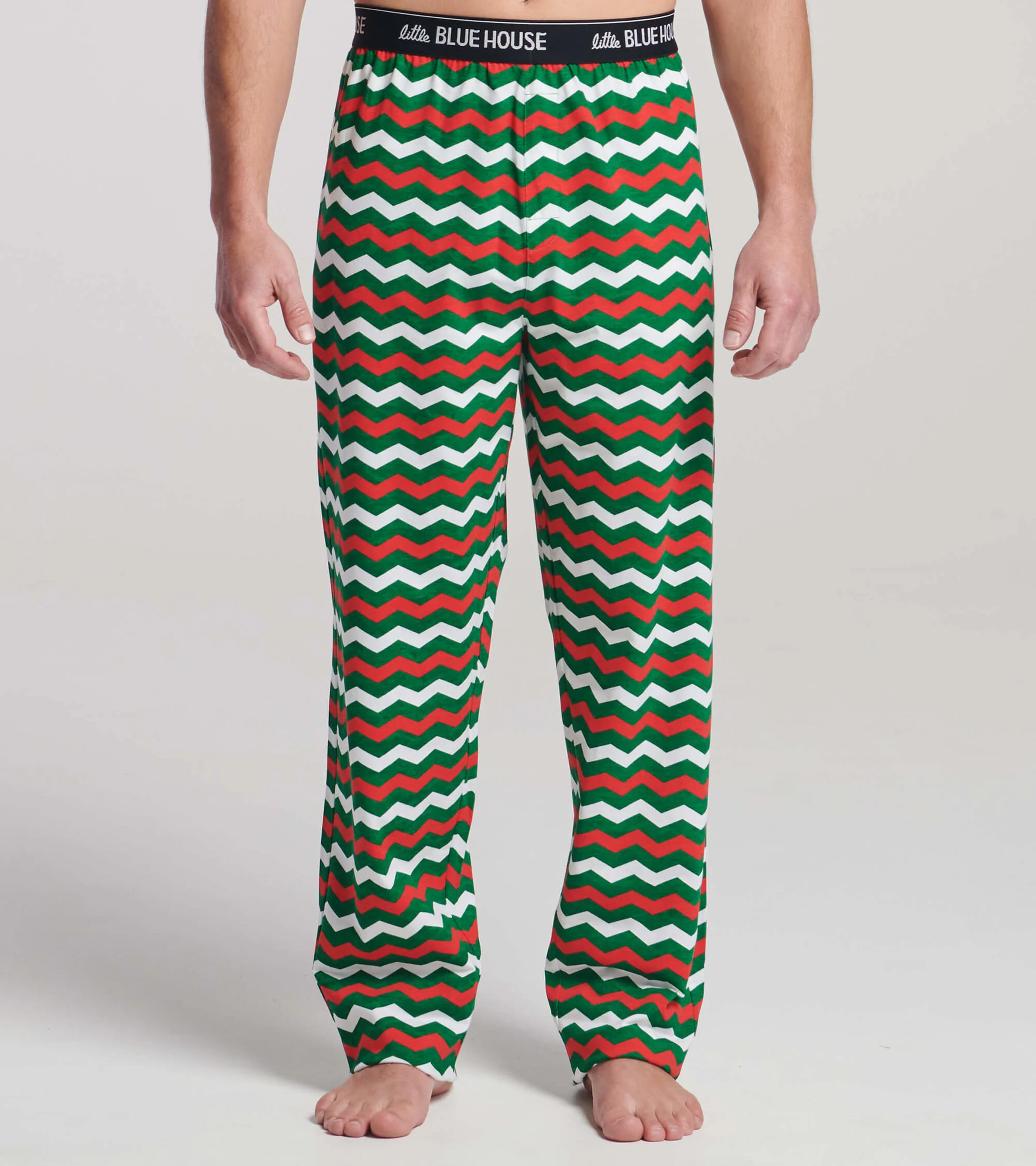 Men's Christmas Zig-Zag Stretch Cotton Pajama Pants