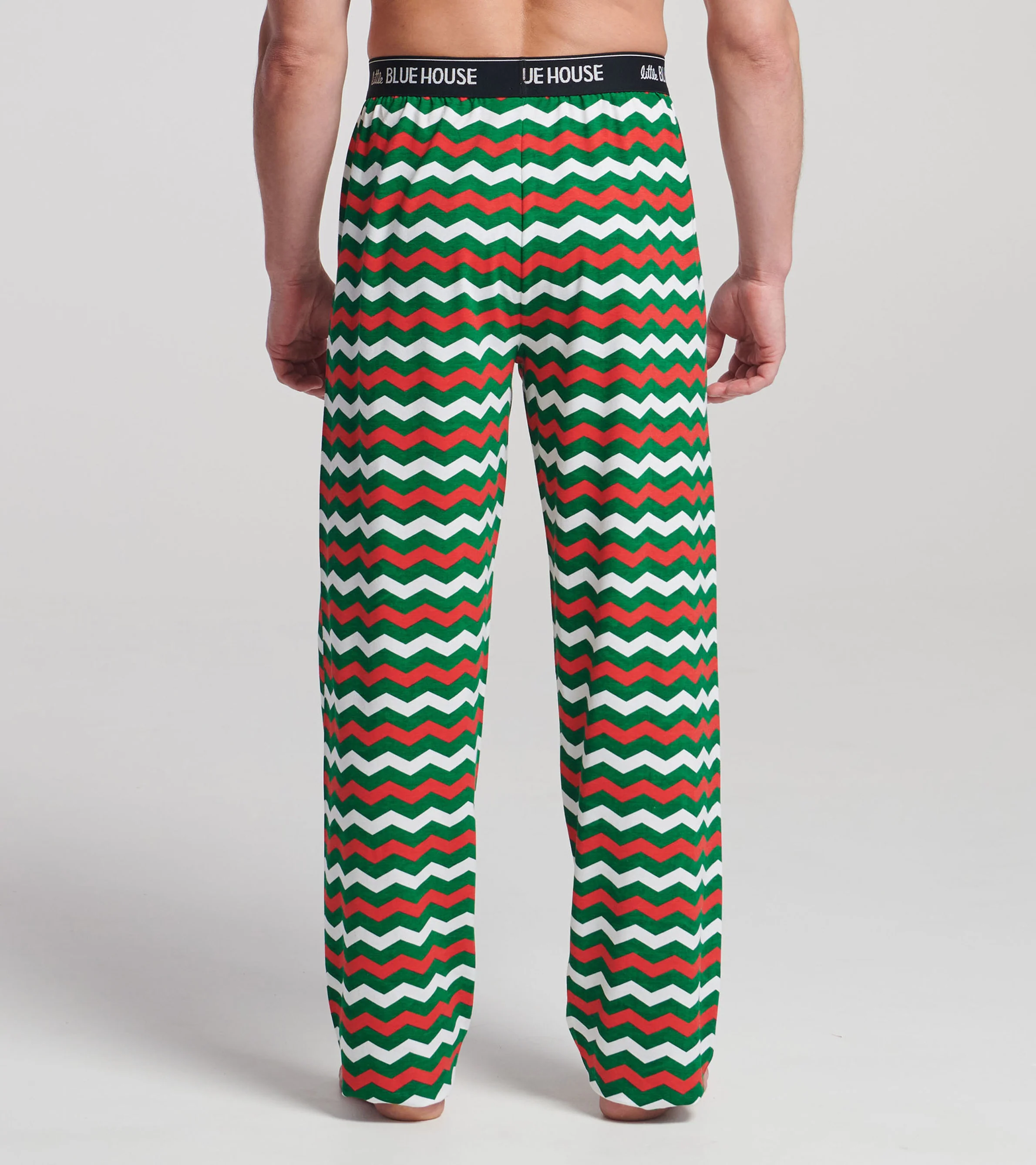 Men's Christmas Zig-Zag Stretch Cotton Pajama Pants - Image 3