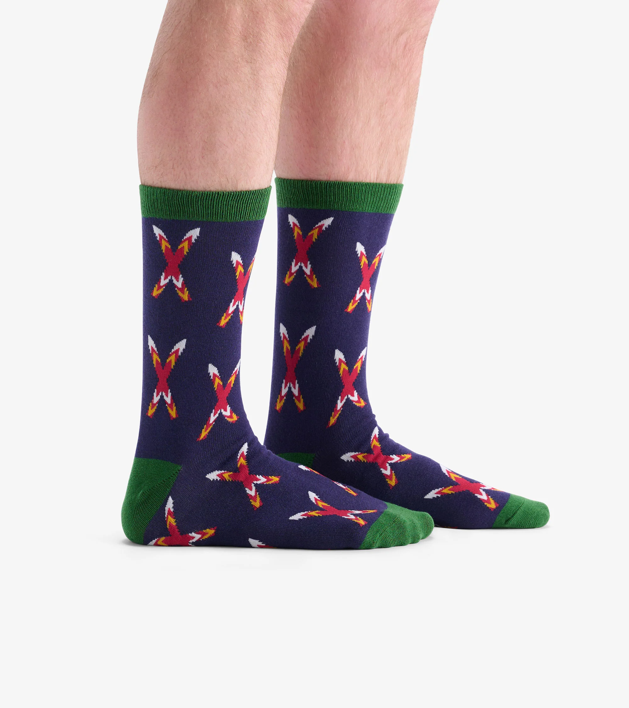Men's Crossed Skis Beer Can Socks - Image 3