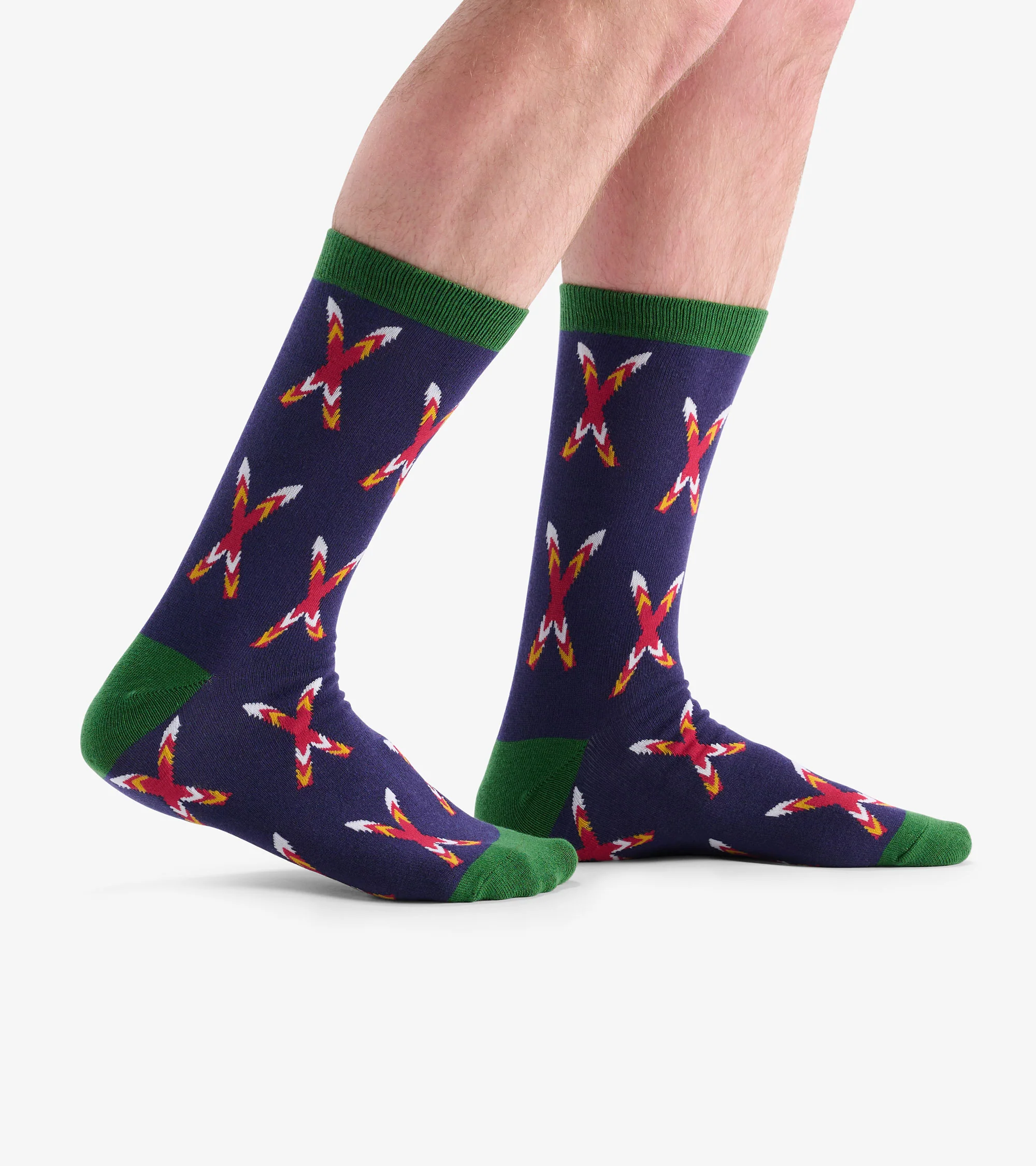 Men's Crossed Skis Beer Can Socks - Image 4
