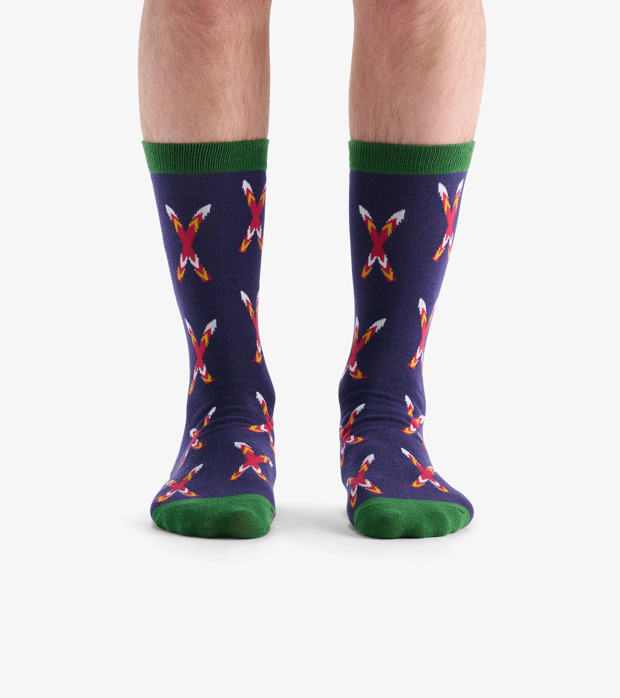 Men's Crossed Skis Beer Can Socks - Image 5