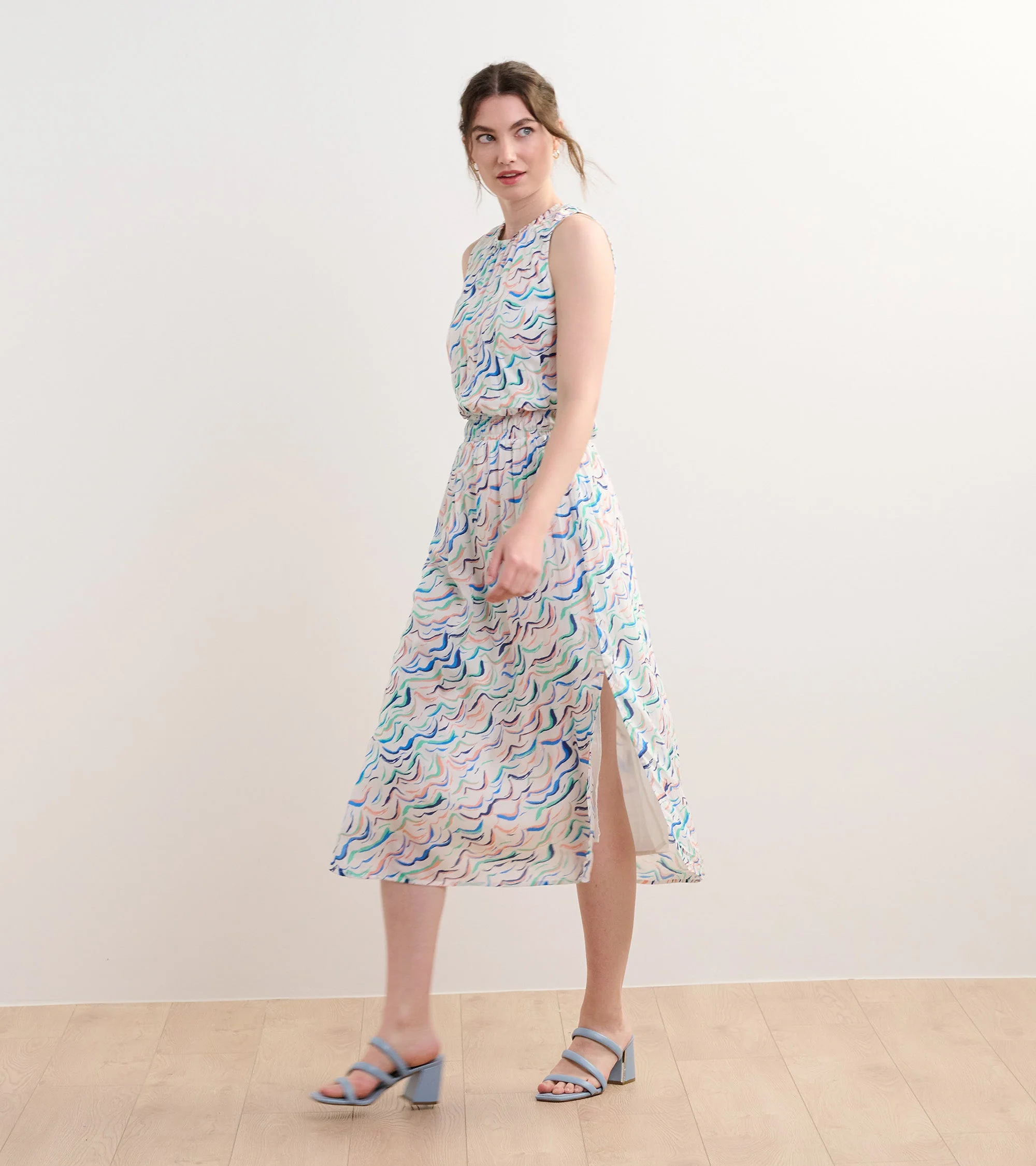 Mia Column Dress - Wavy Stripes - Image 3