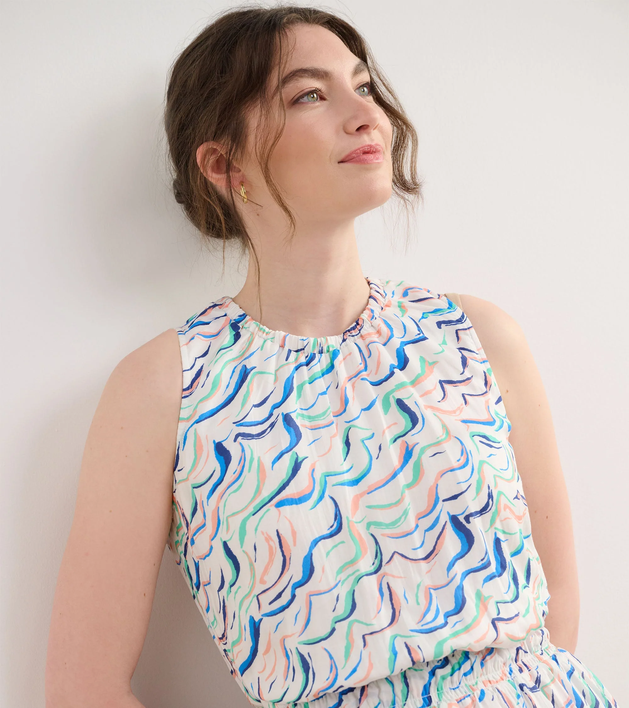 Mia Column Dress - Wavy Stripes - Image 4