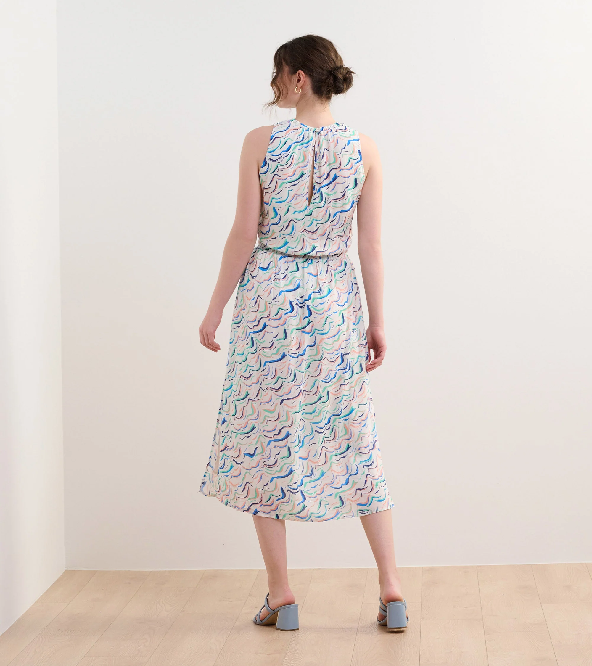 Mia Column Dress - Wavy Stripes - Image 5