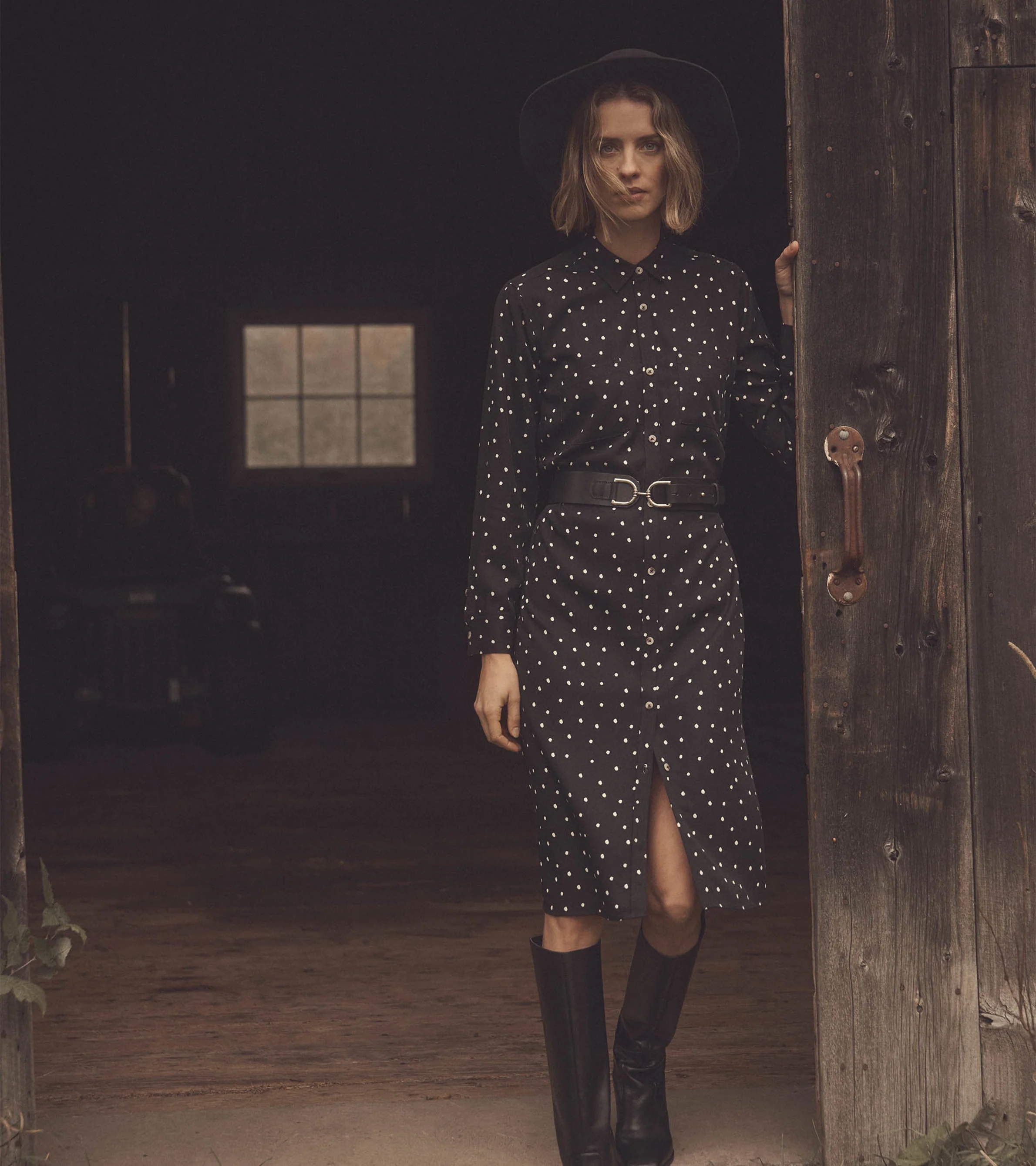 Midi Shirt Dress - Classic Spots - Image 2