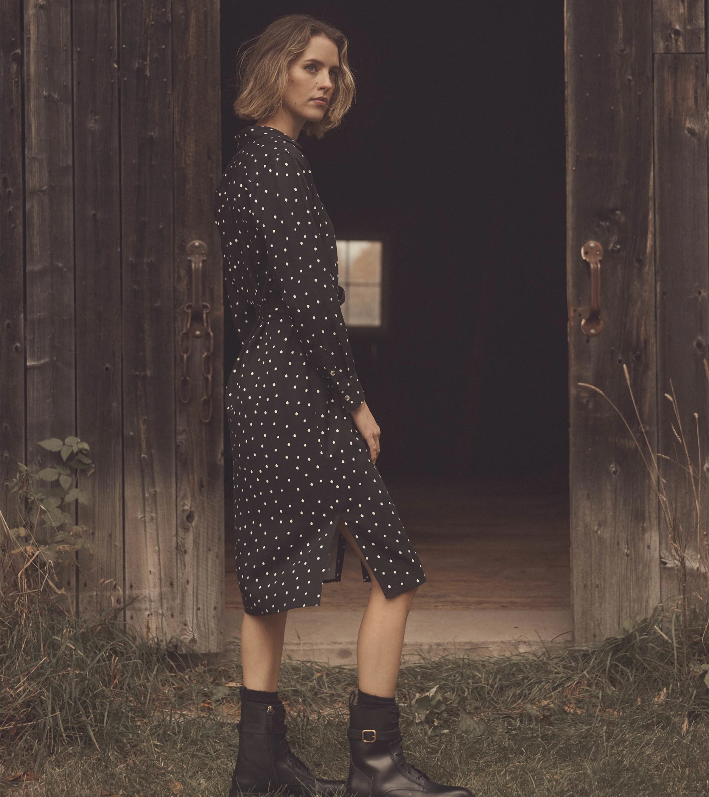 Midi Shirt Dress - Classic Spots - Image 3