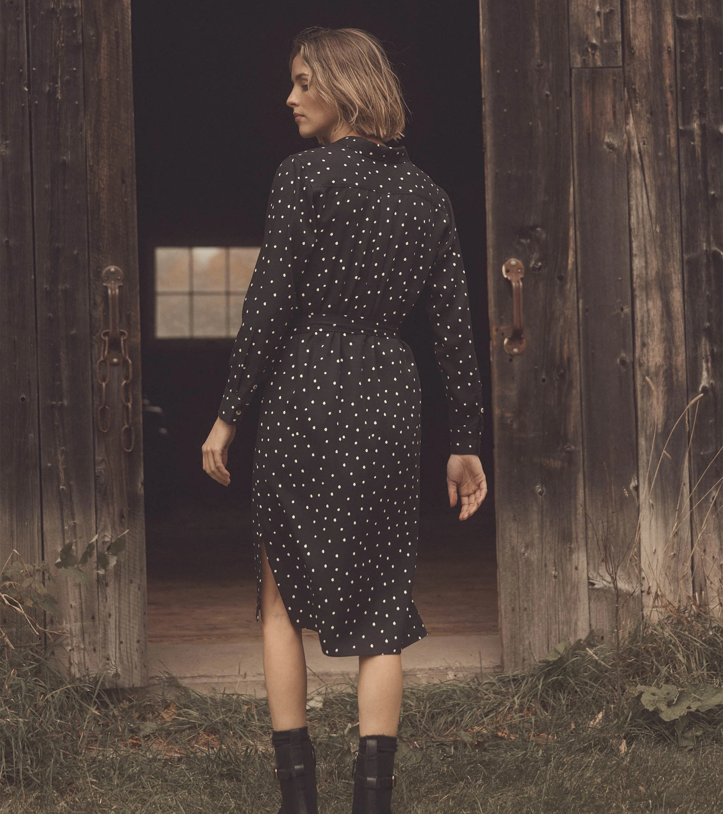 Midi Shirt Dress - Classic Spots - Image 4