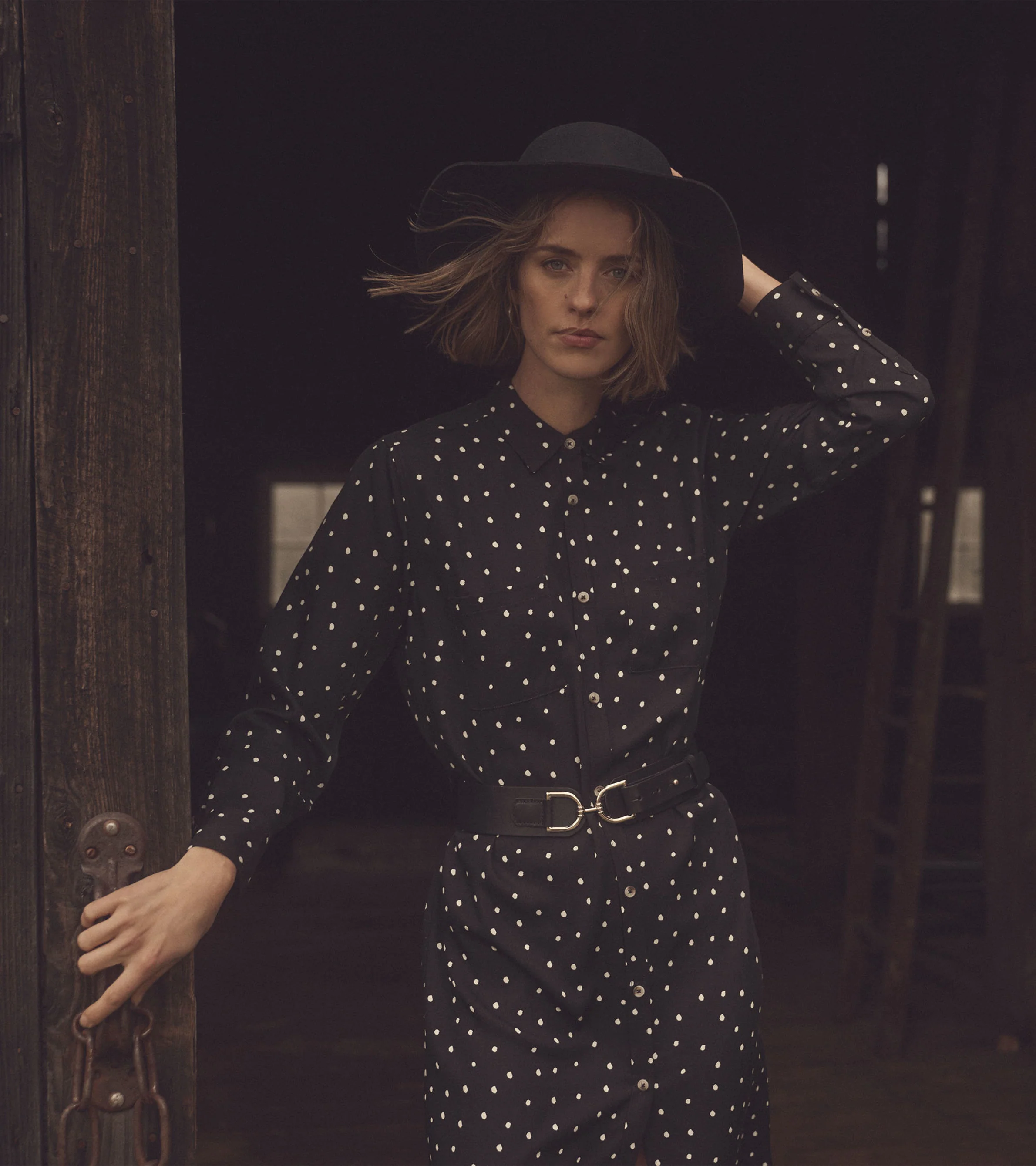Midi Shirt Dress - Classic Spots - Image 5