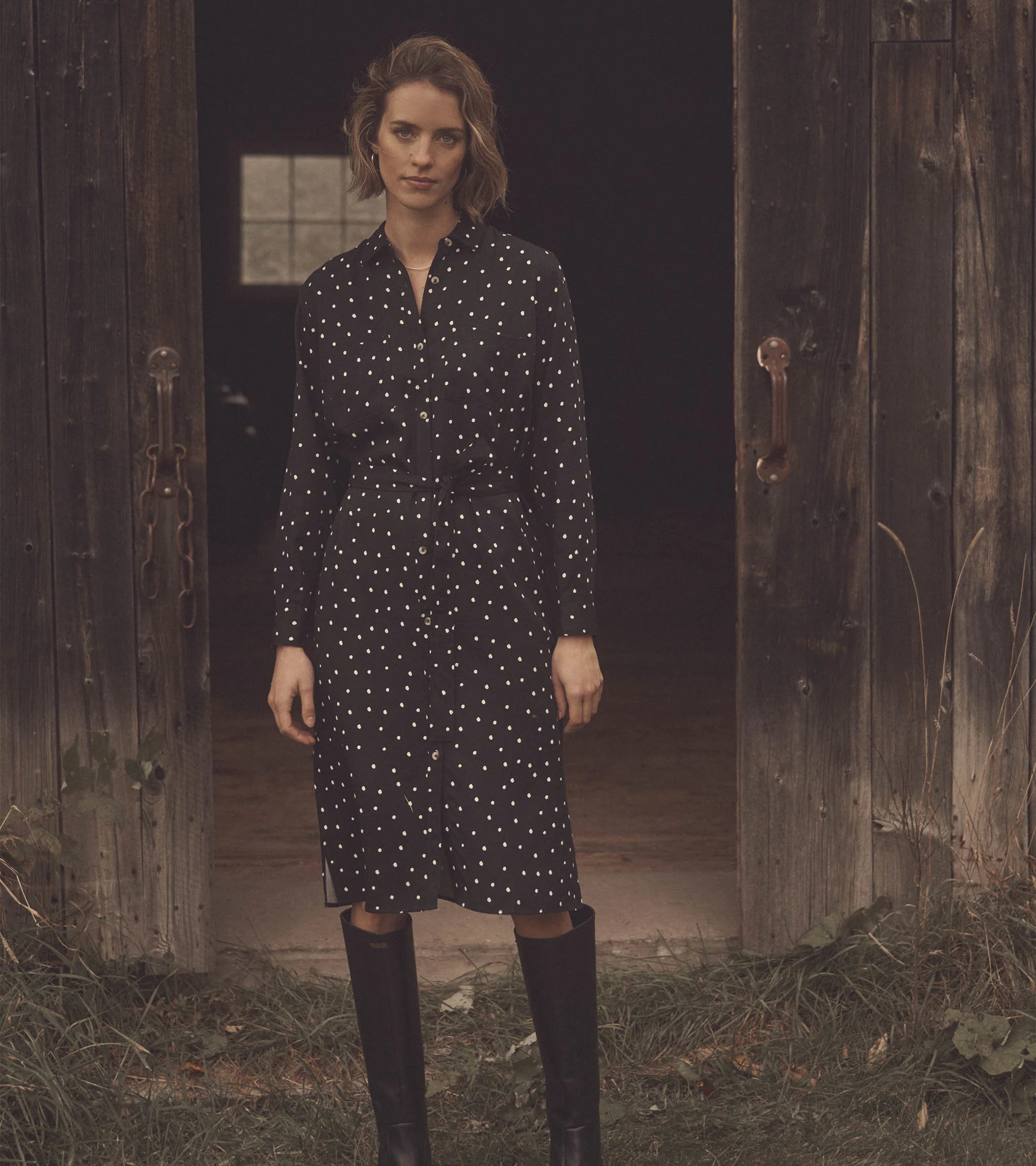 Midi Shirt Dress - Classic Spots - Image 6