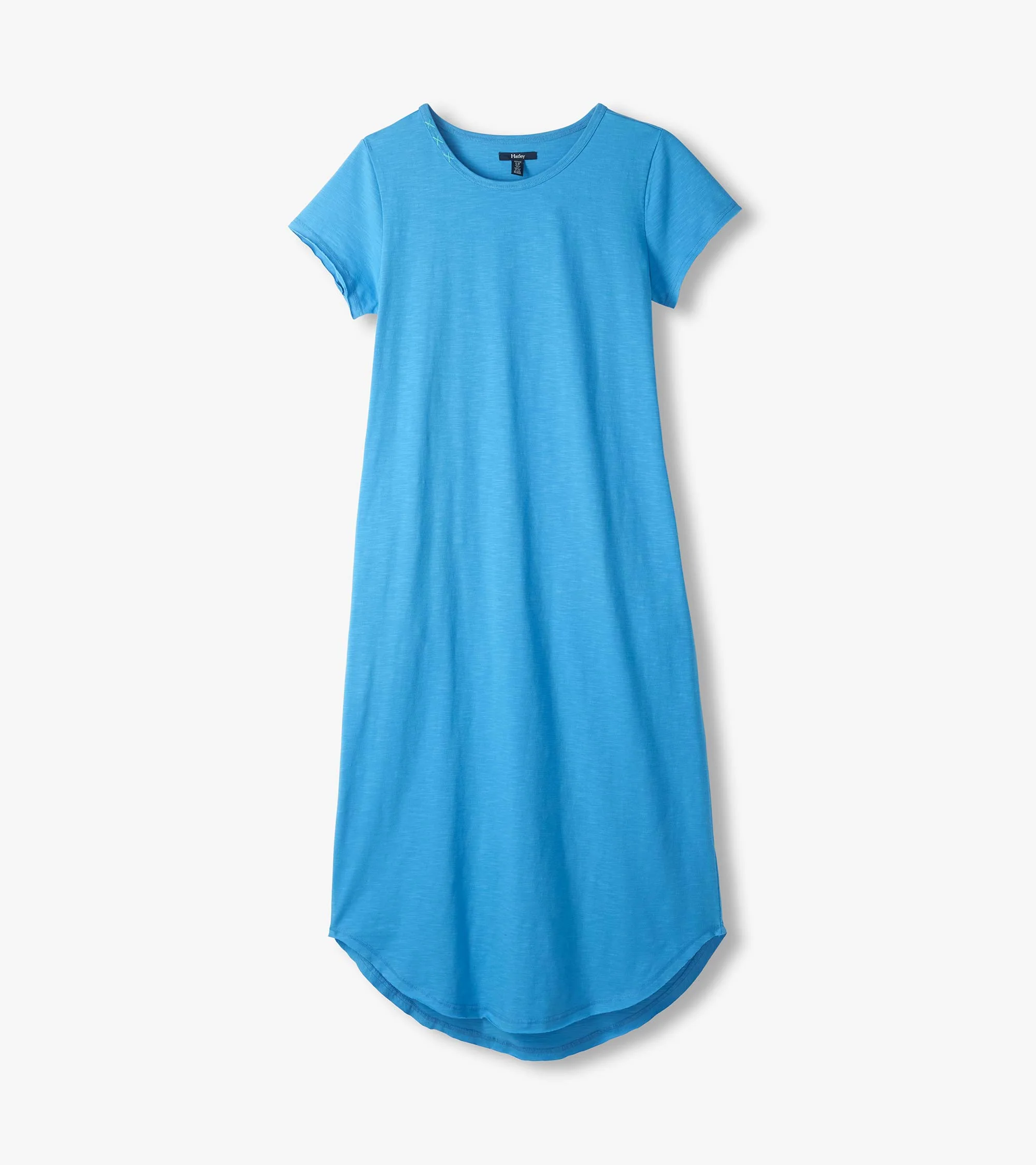 Midi Tee Shirt Dress - Azure - Image 2