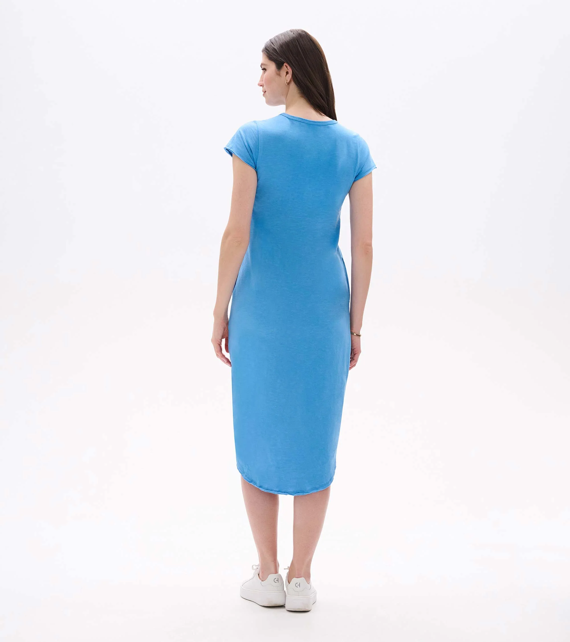 Midi Tee Shirt Dress - Azure - Image 5