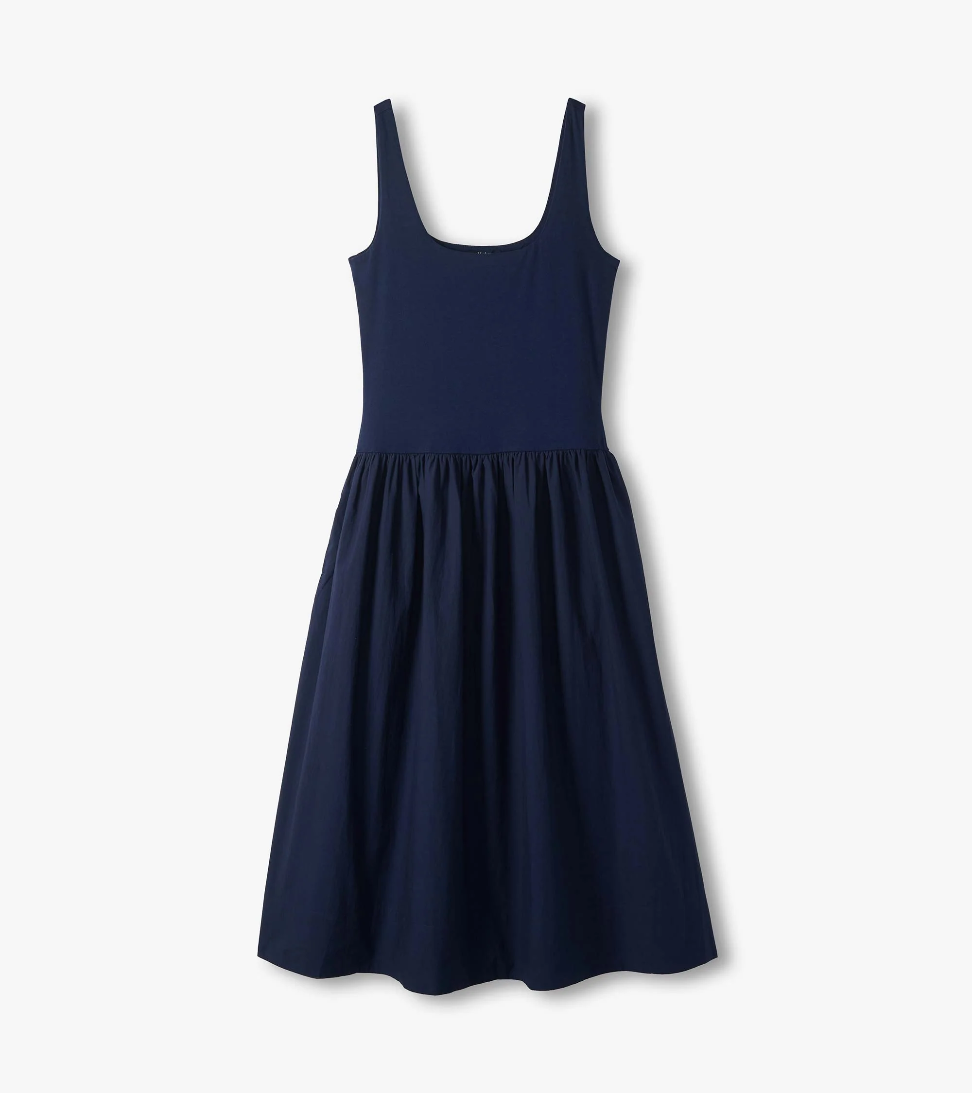Mix Media Midi Dress - Patriot Blue - Image 2