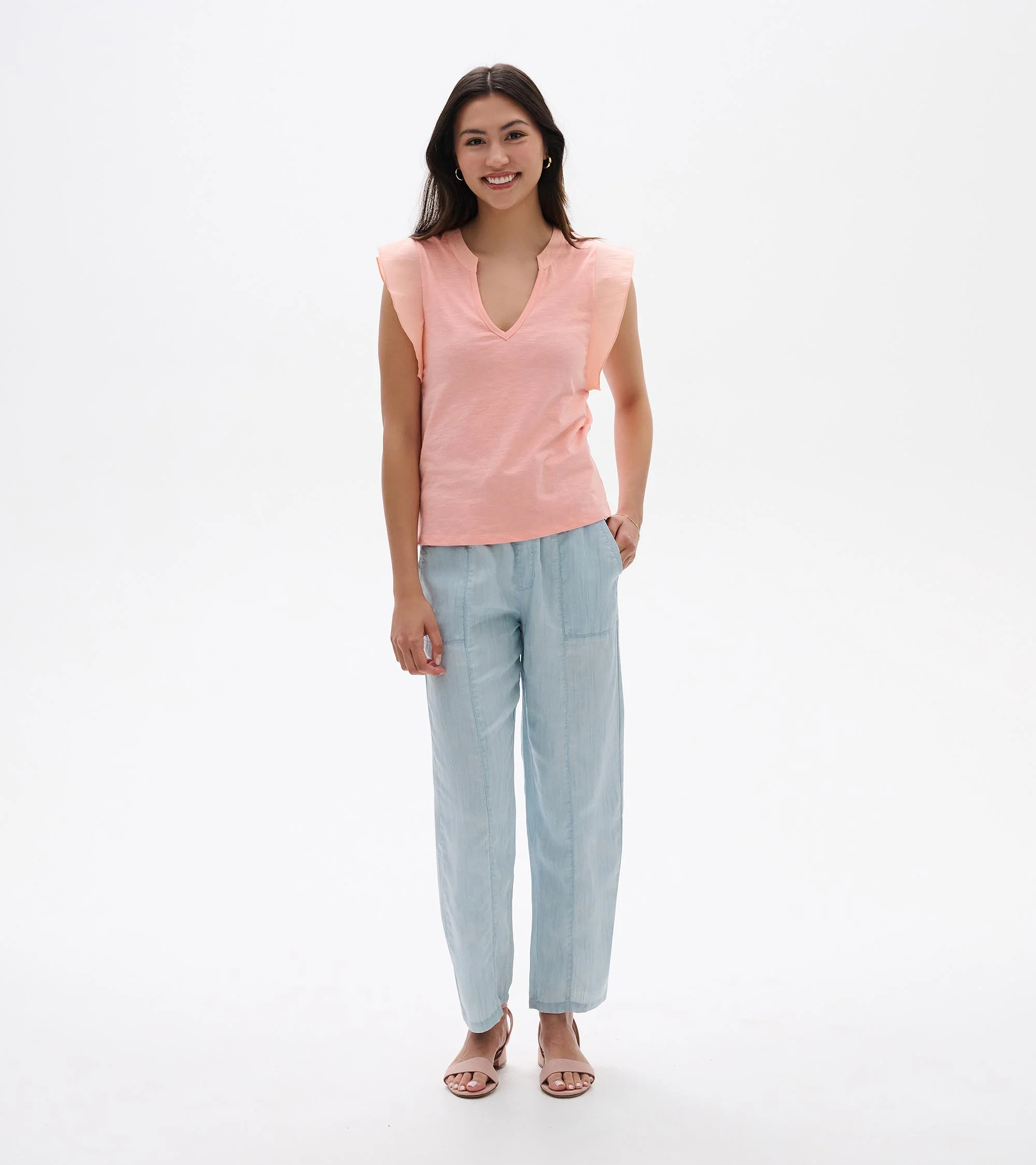 Mix Media Tank - Apricot Blush - Image 3