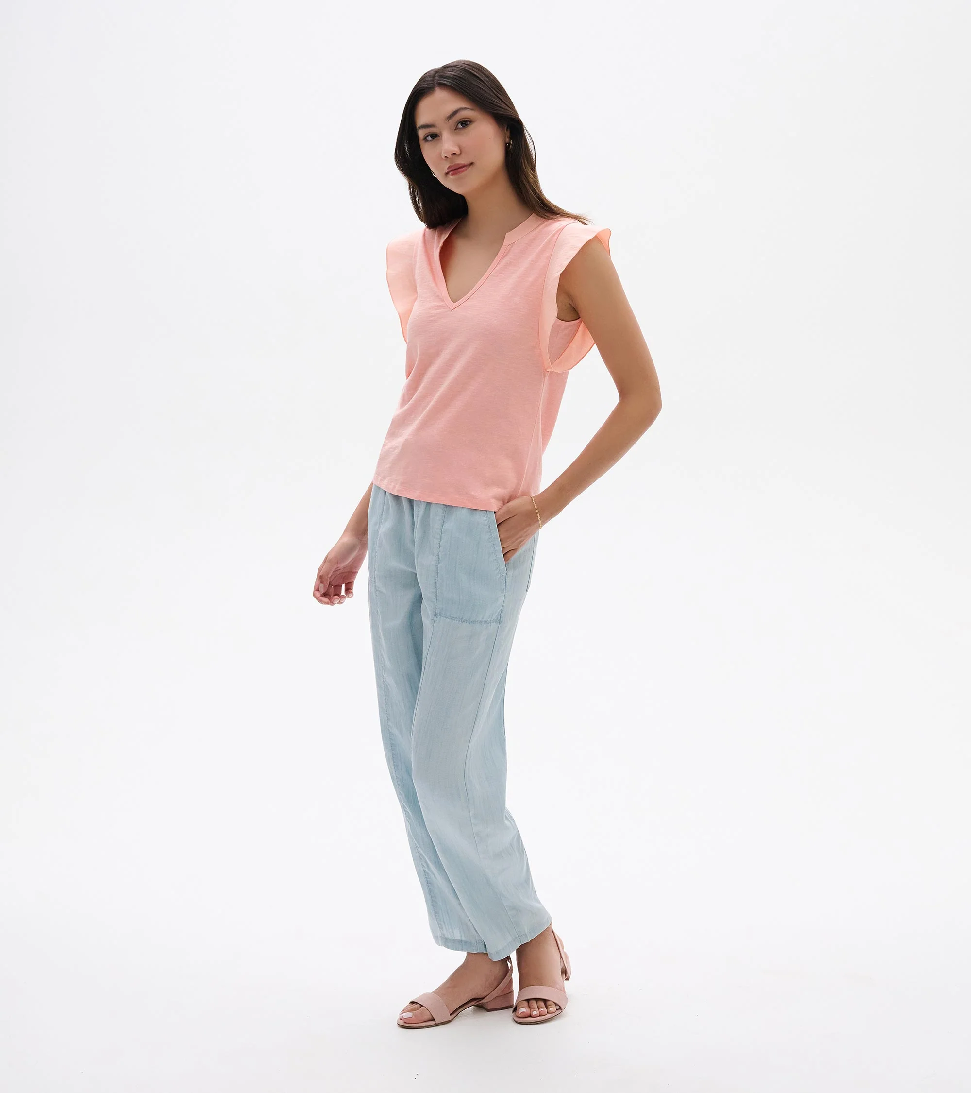Mix Media Tank - Apricot Blush - Image 4