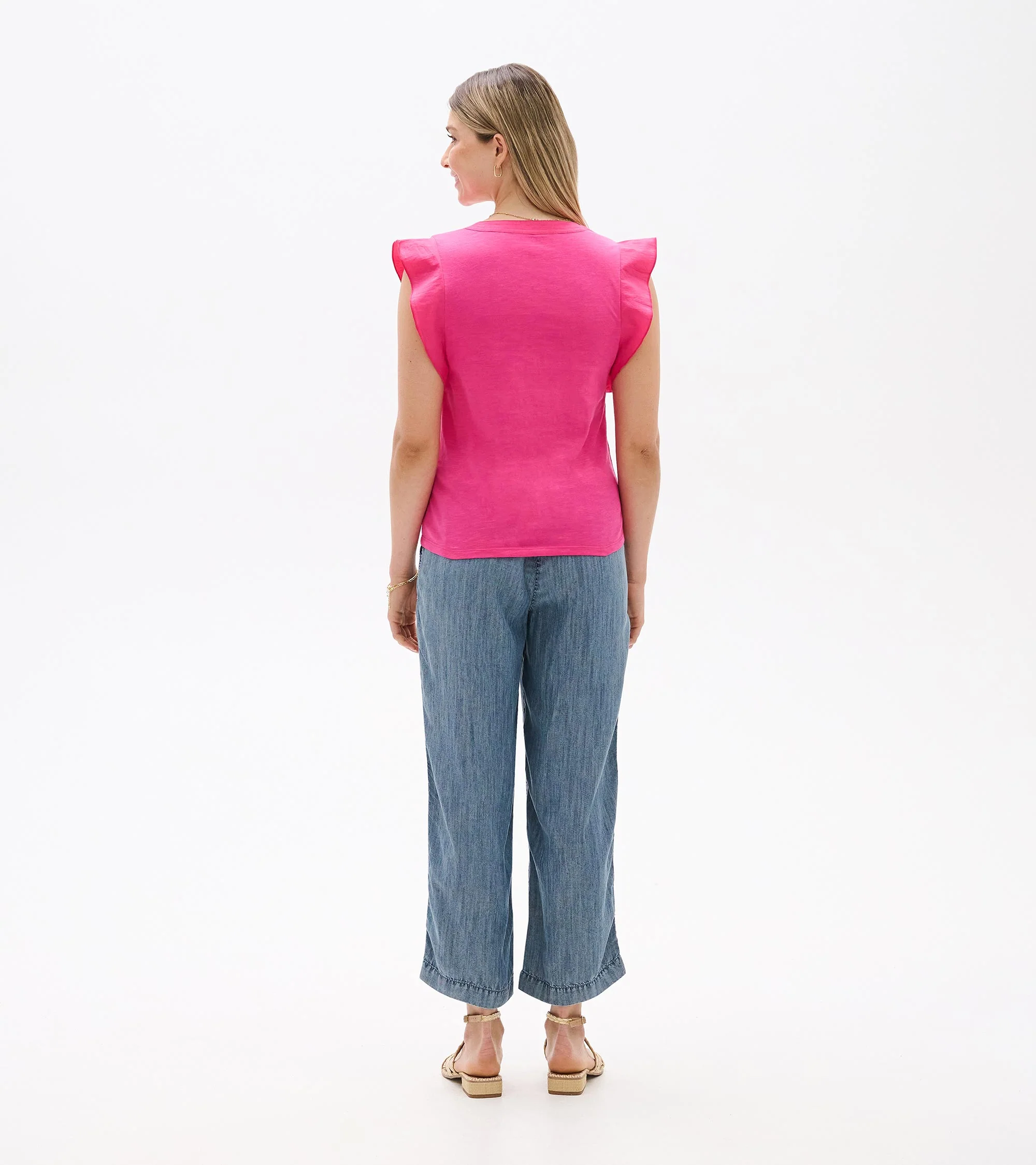 Mix Media Tank - Carmine Rose - Image 5