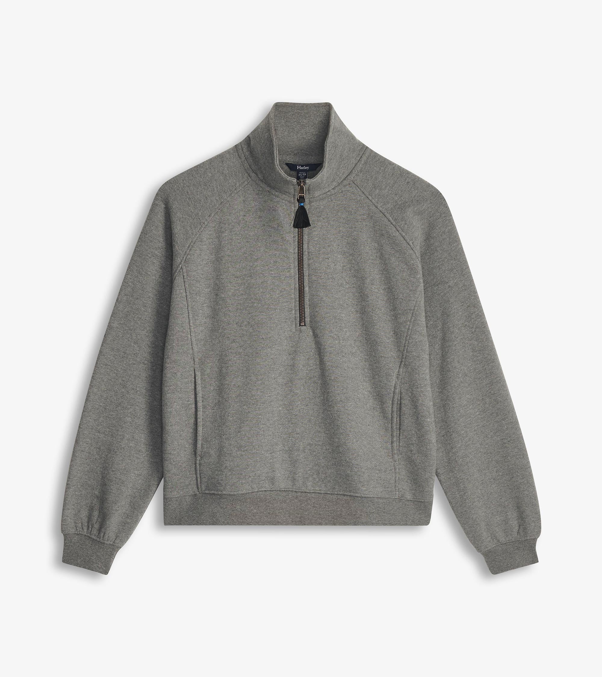Mock Neck Pullover - Charcoal Heather - Image 2